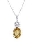 10K TT Gemstone & Diamond PendantsMore Colors Available