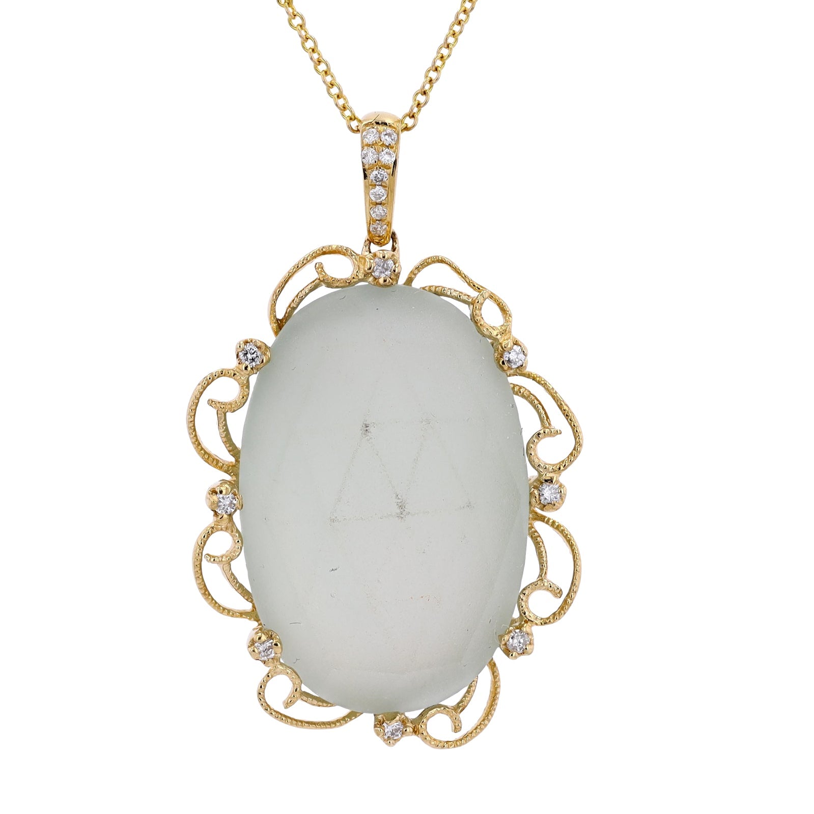 14K EFFY YG Prasiolite Pendant