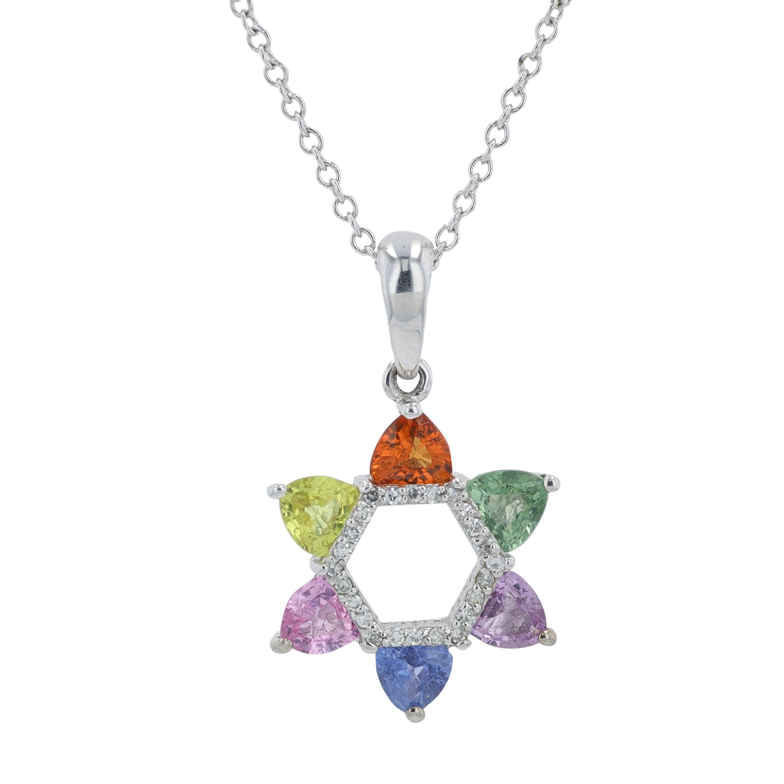 14K EFFY WG Multicolor Pendant