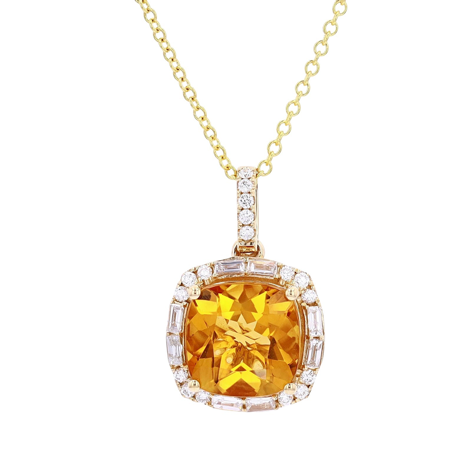 14K YG EFFY Citrine Pendant