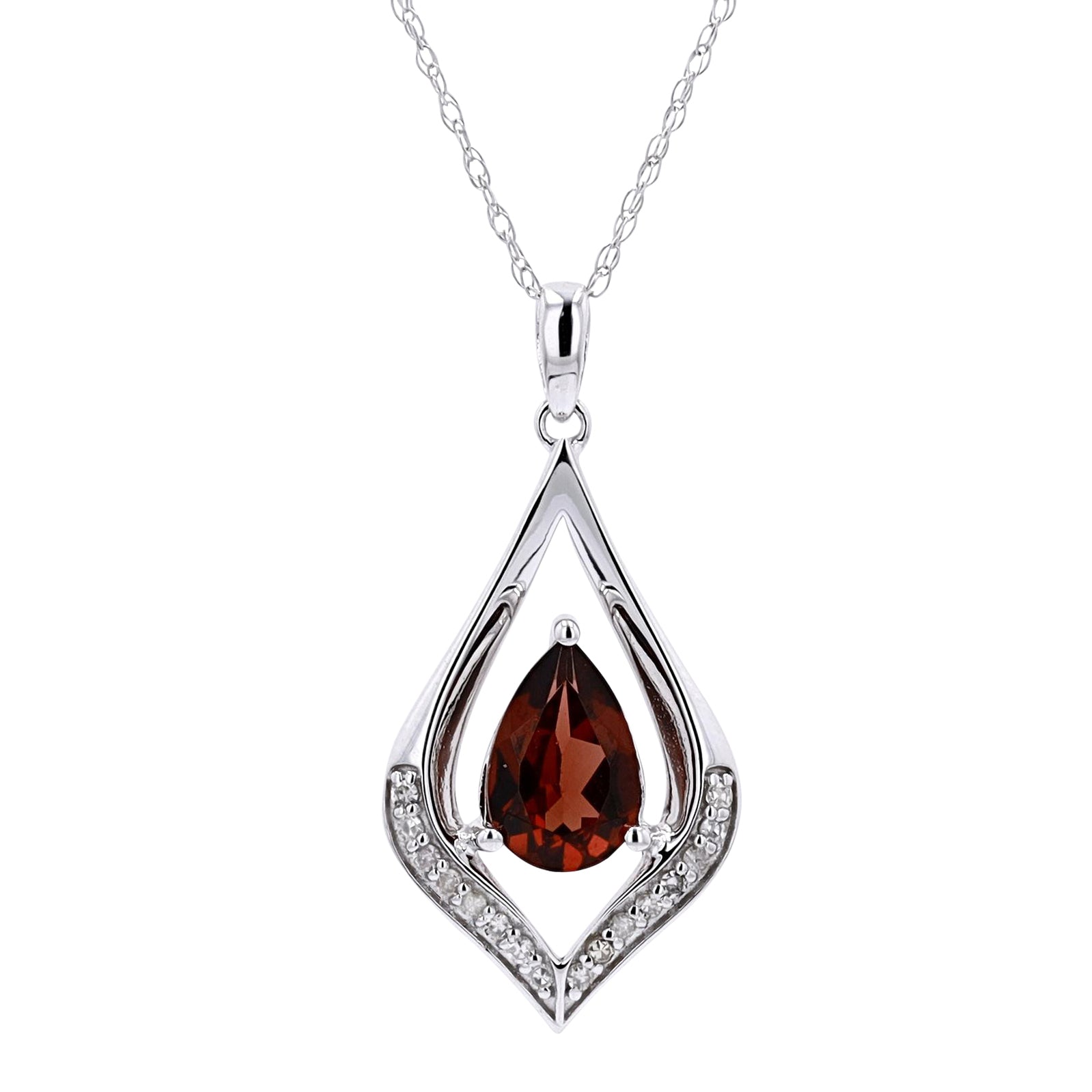 10K Pear Cut Gemstone Pendant<p><strong>More Colors Available</p></strong>