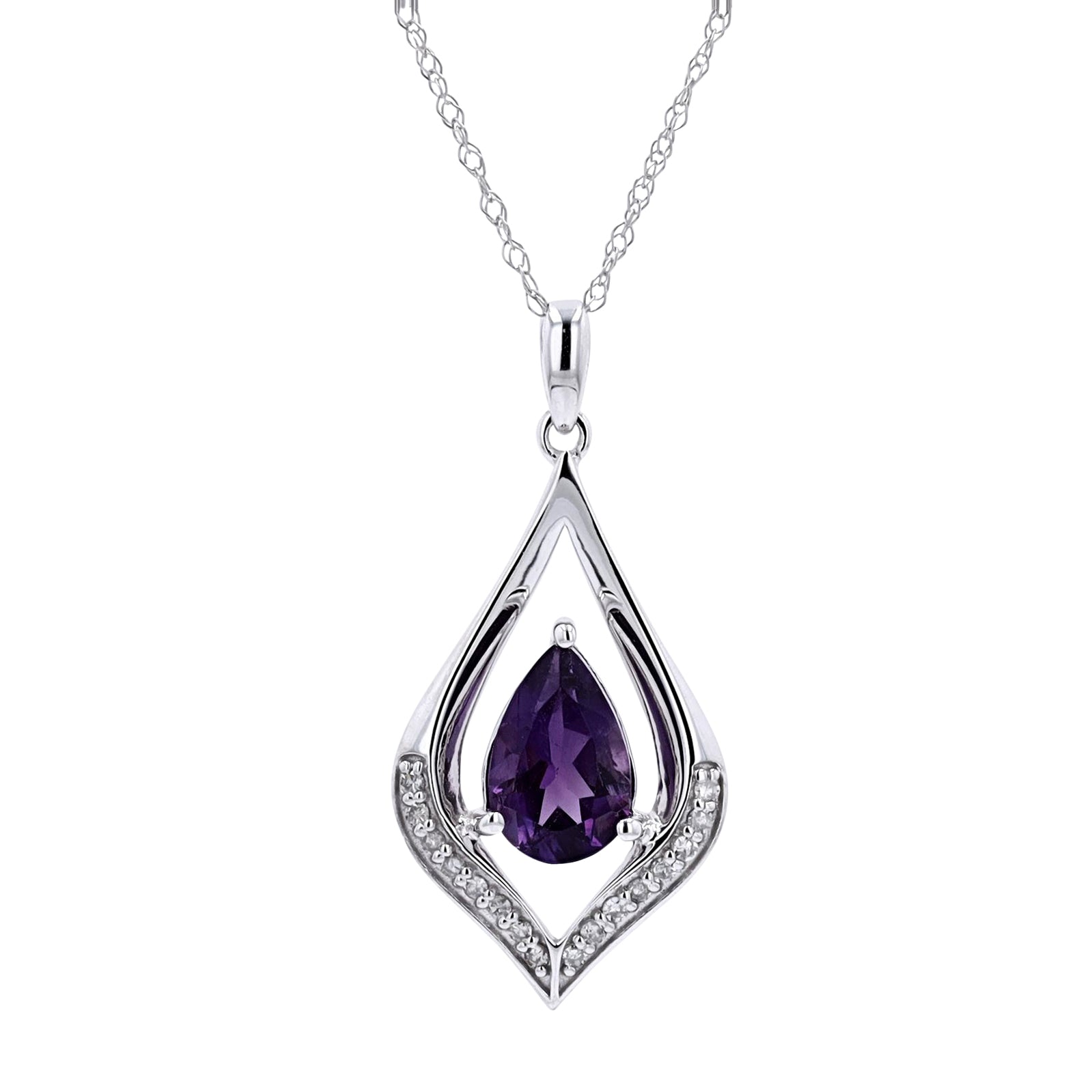 10K Pear Cut Gemstone Pendant<p><strong>More Colors Available</p></strong>