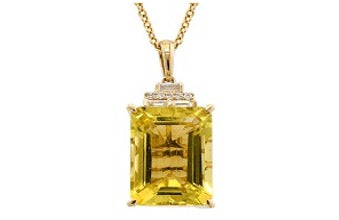 14K YG EFFY Lemon Quartz Pendant