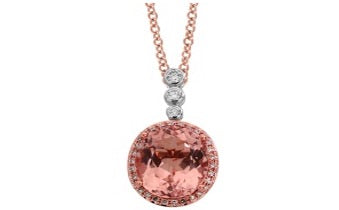 14K TT Morganite Pendant