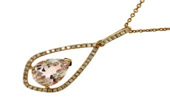 14K RG EFFY Morganite Pendant