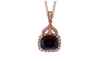 14K RG EFFY Rhodolite Pendant