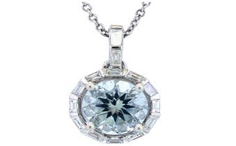 14K WG EFFY Aqua Pendant
