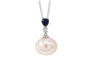 14K WG EFFY Pearl & Sapphire Pendant