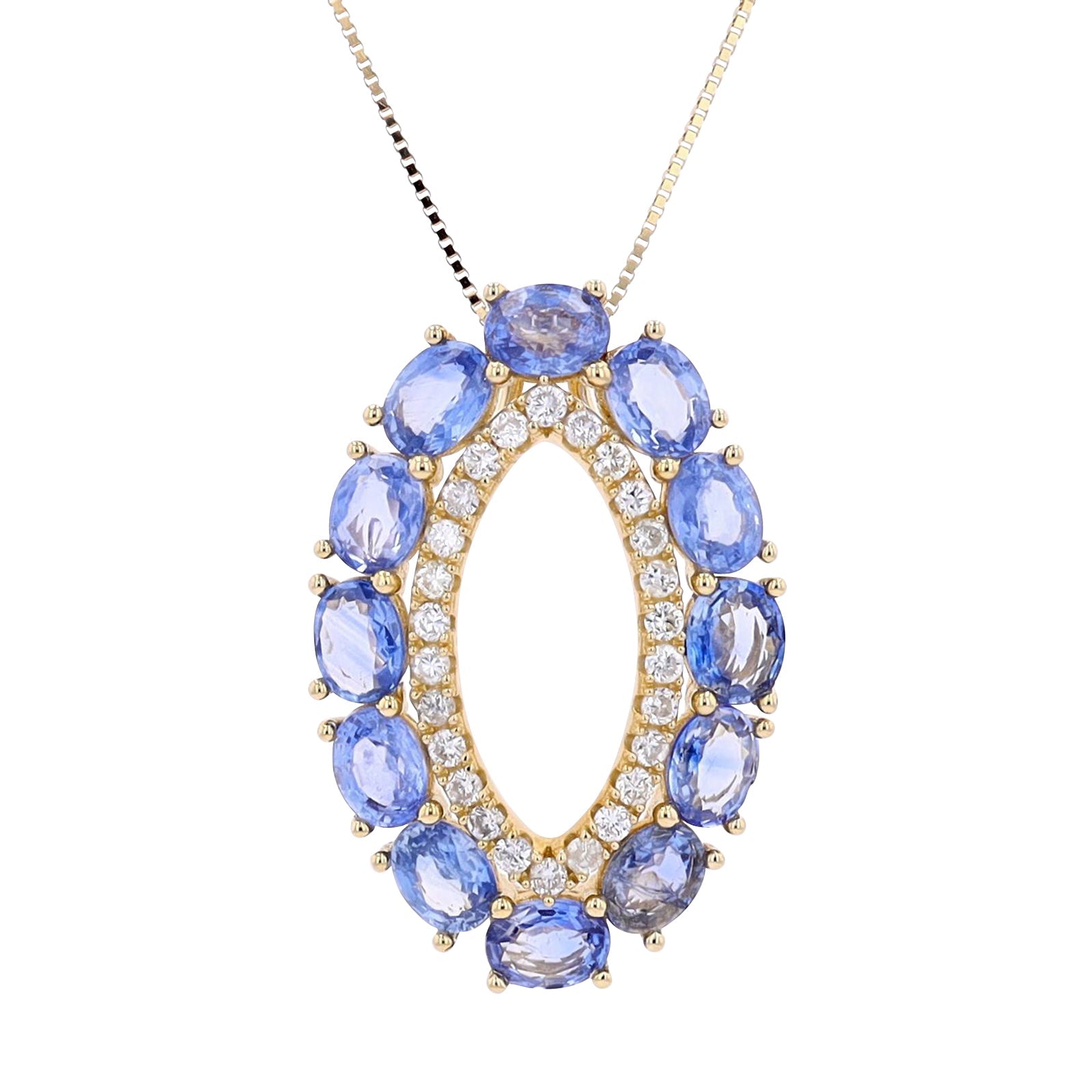 14K 2.75 CTW Sapphire Pendant<p><strong>More Colors Available</p></strong>