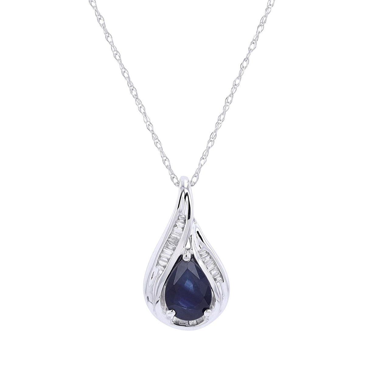 14K Gemstone & Diamond Pendant<p><strong>More Colors Available</p></strong>