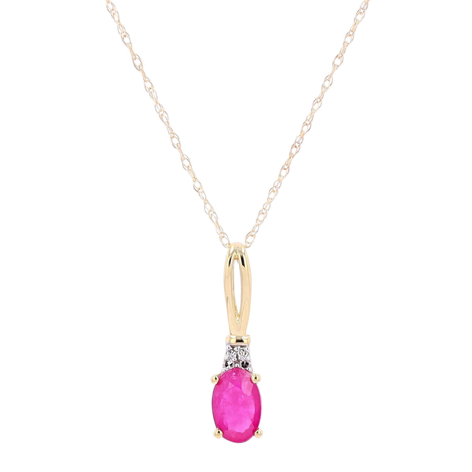 10K Gemstone Pendant <p><strong>More Colors Available</p></strong>