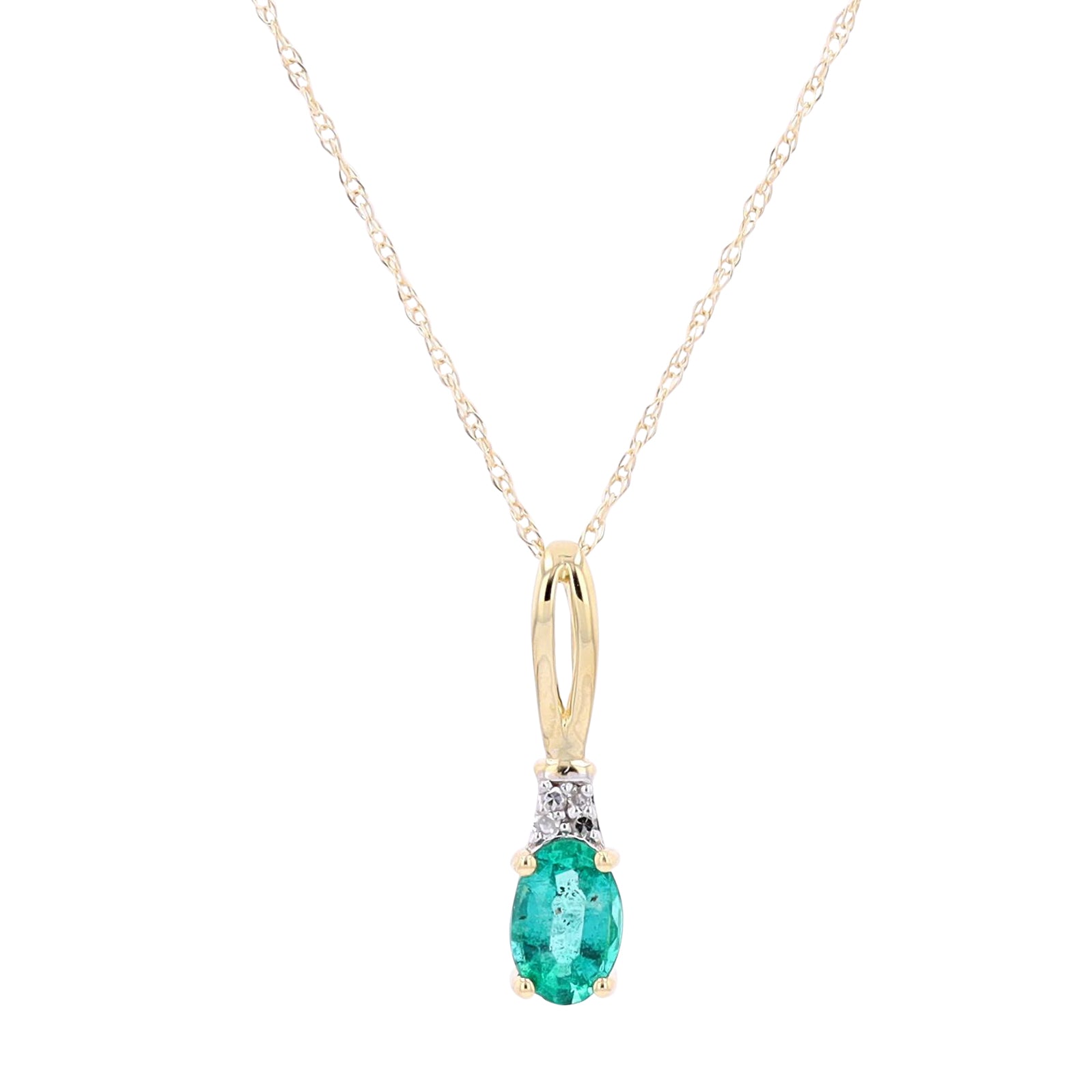 10K Gemstone Pendant <p><strong>More Colors Available</p></strong>