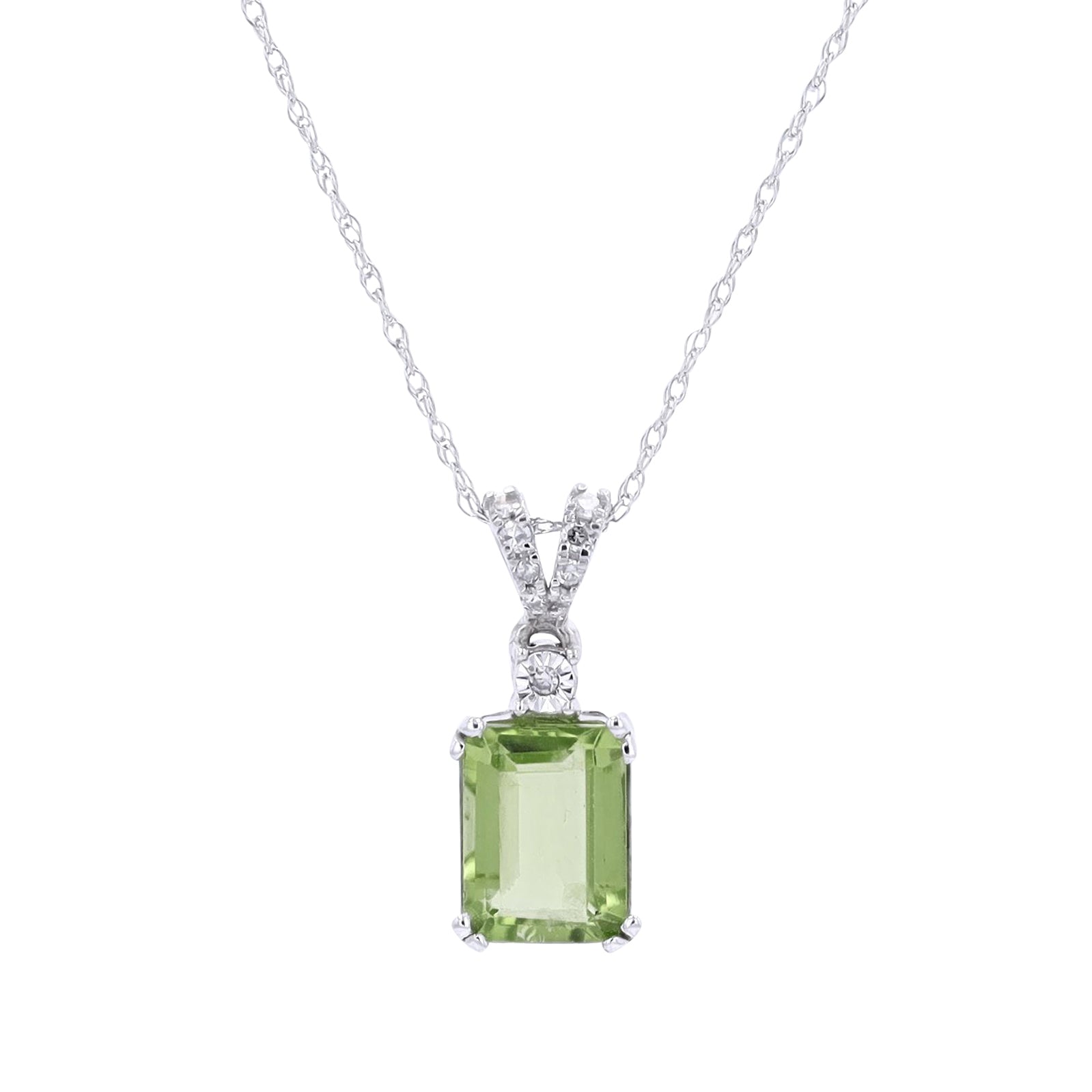 10K Gemstone & Diamond Pendant<p><strong>More Colors Available</p></strong>