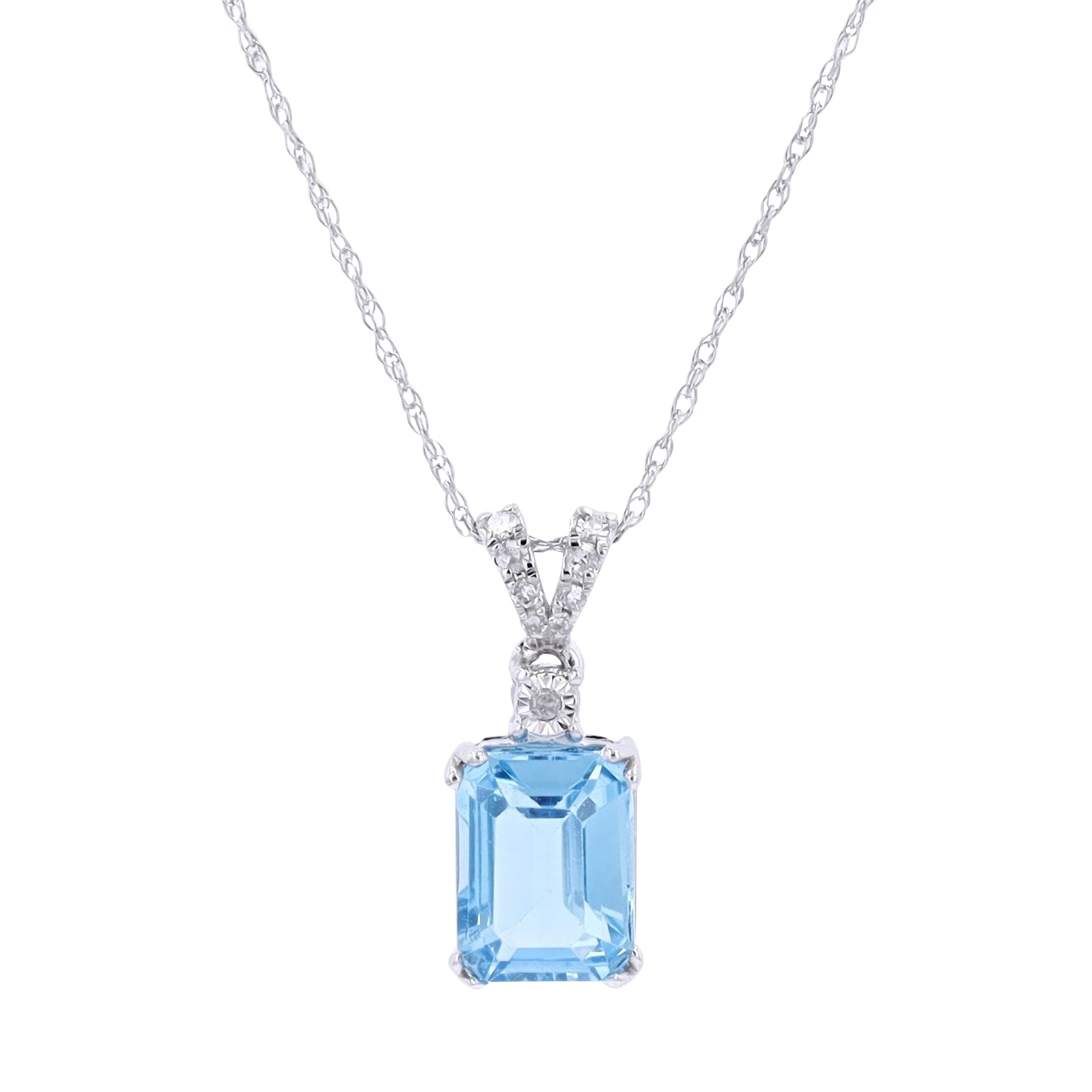 10K Gemstone & Diamond Pendant<p><strong>More Colors Available</p></strong>