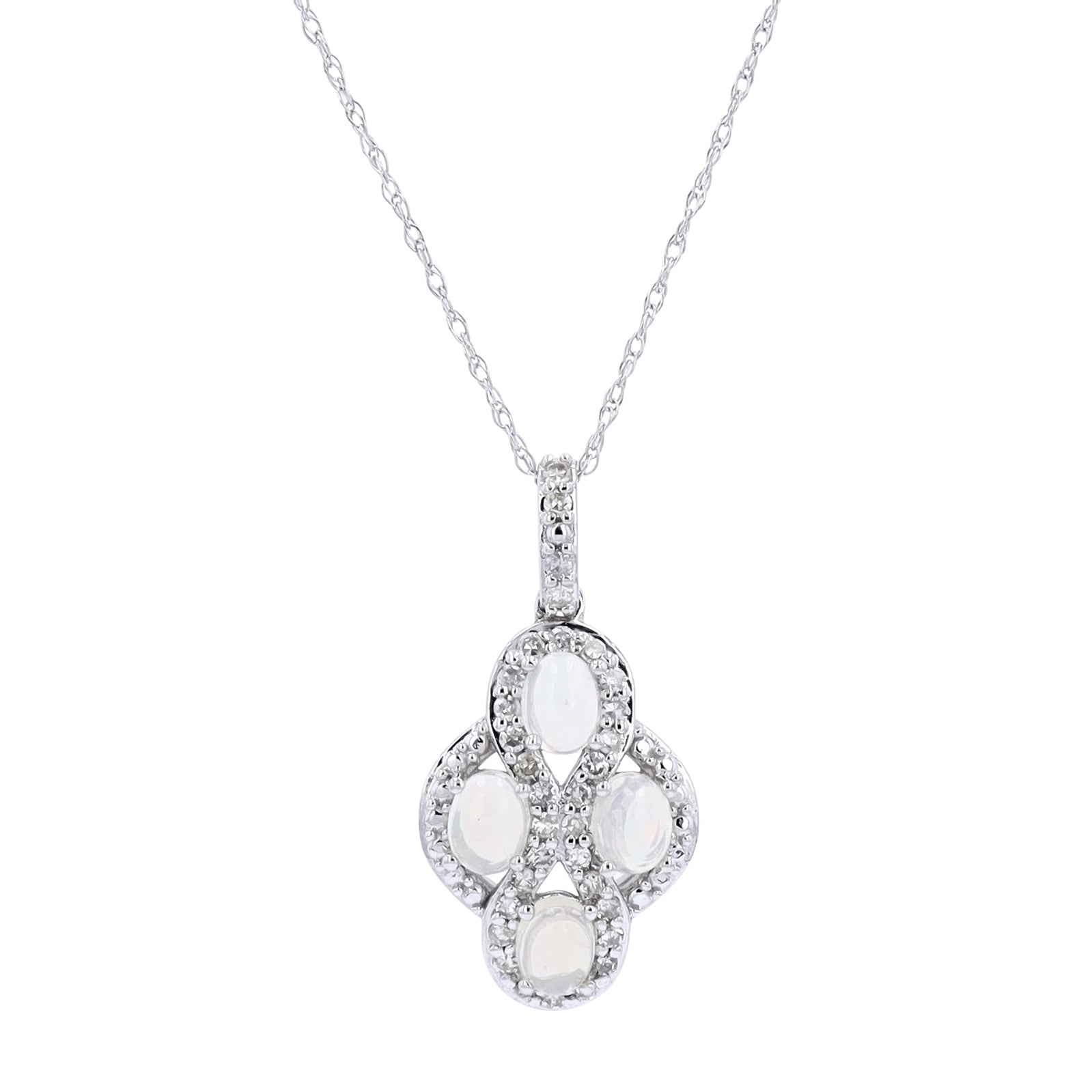 10K Gemstone & Diamond Pendant<p><strong>More Colors Available</p></strong>