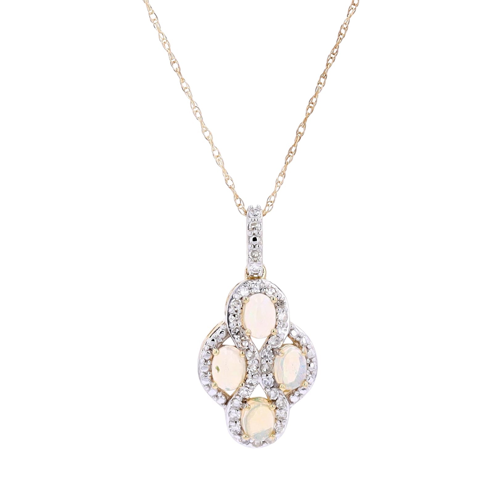10K Gemstone & Diamond Pendant<p><strong>More Colors Available</p></strong>