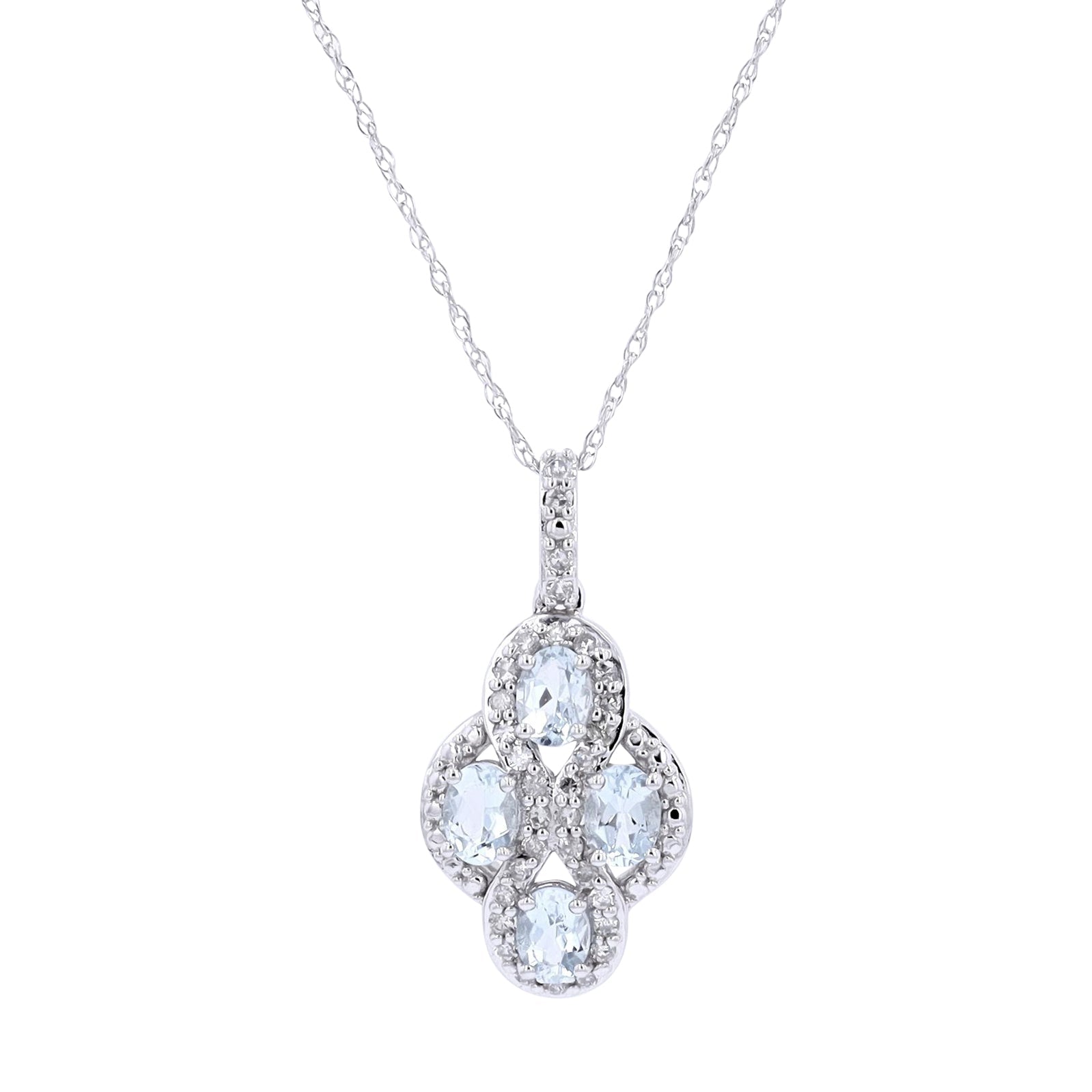 10K Gemstone & Diamond Pendant<p><strong>More Colors Available</p></strong>