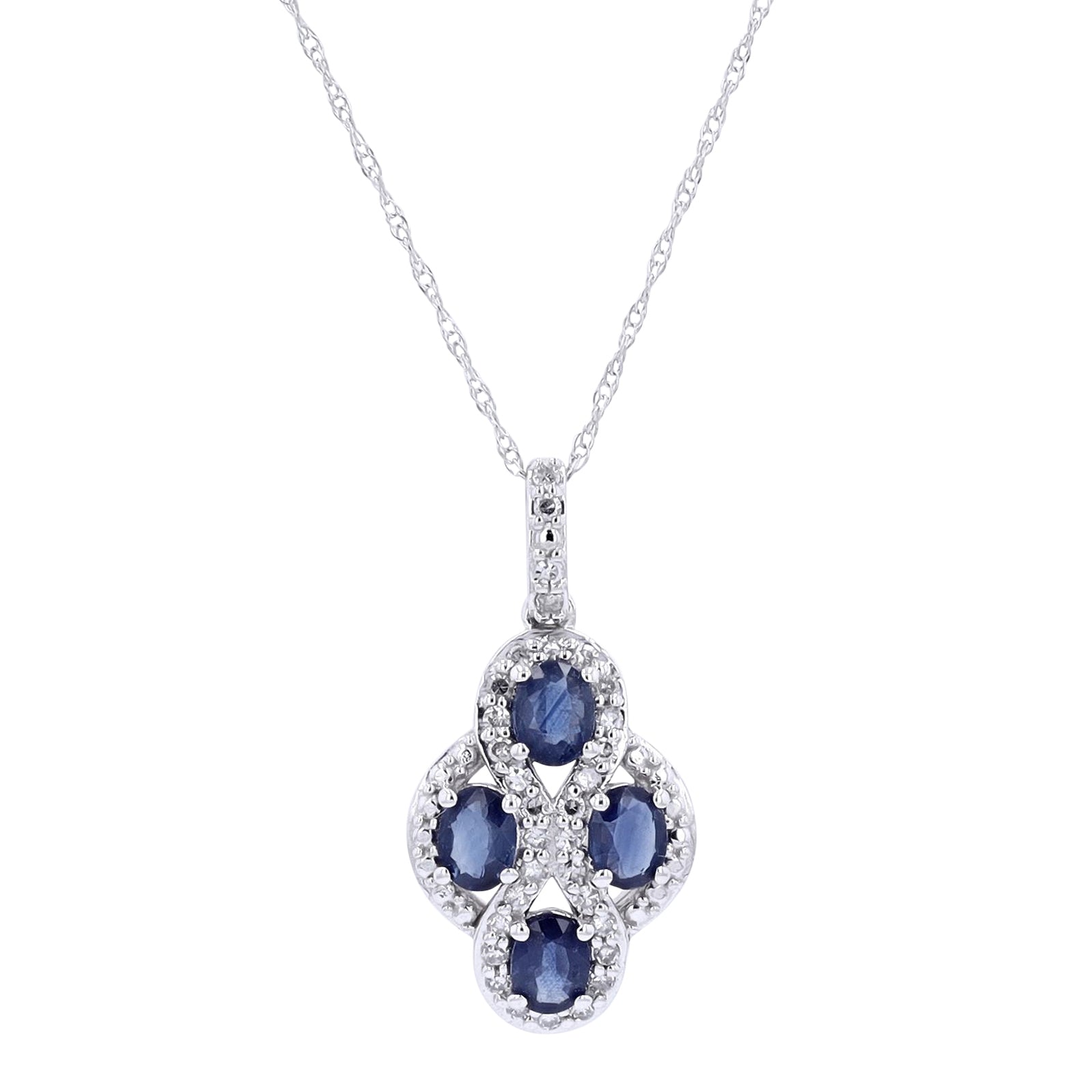 10K Gemstone & Diamond Pendant<p><strong>More Colors Available</p></strong>