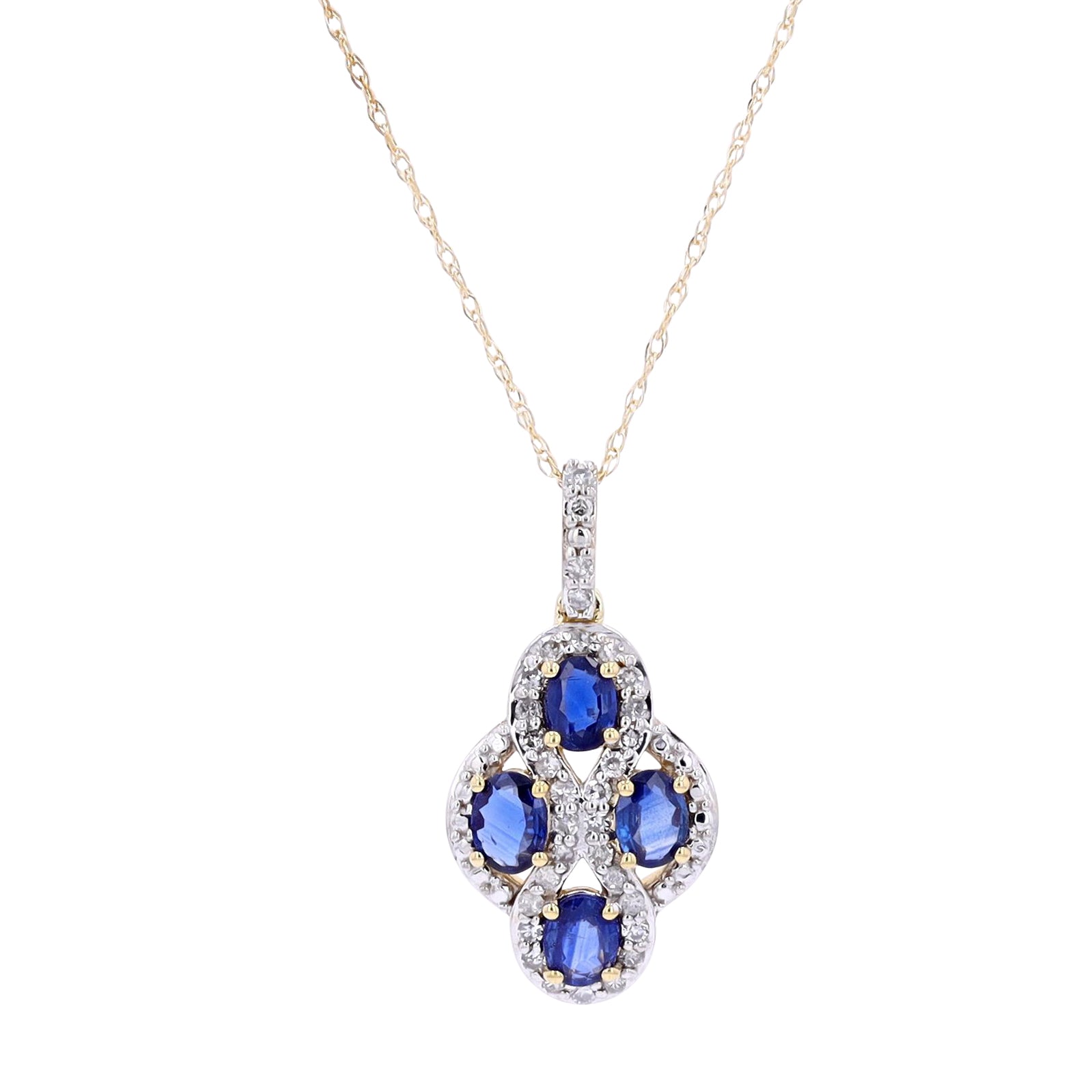 10K Gemstone & Diamond Pendant<p><strong>More Colors Available</p></strong>