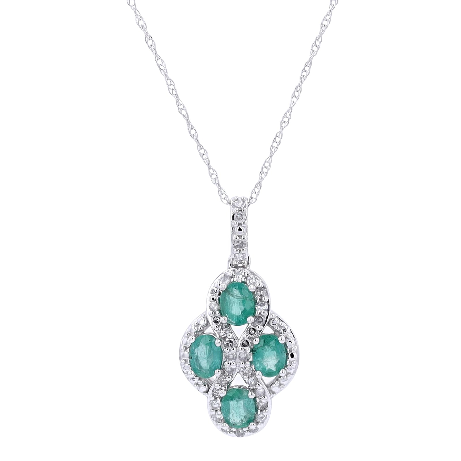 10K Gemstone & Diamond Pendant<p><strong>More Colors Available</p></strong>