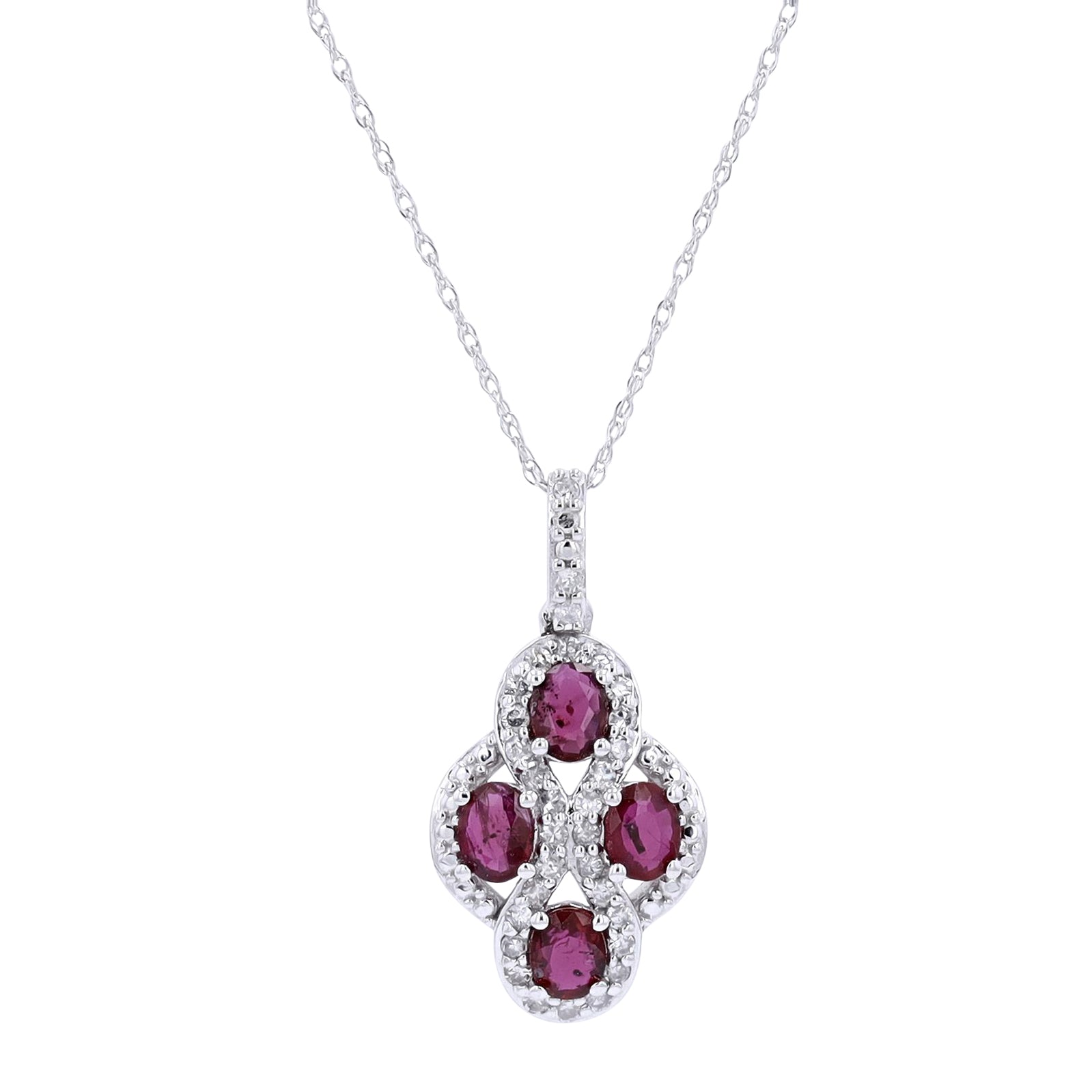 10K Gemstone & Diamond Pendant<p><strong>More Colors Available</p></strong>