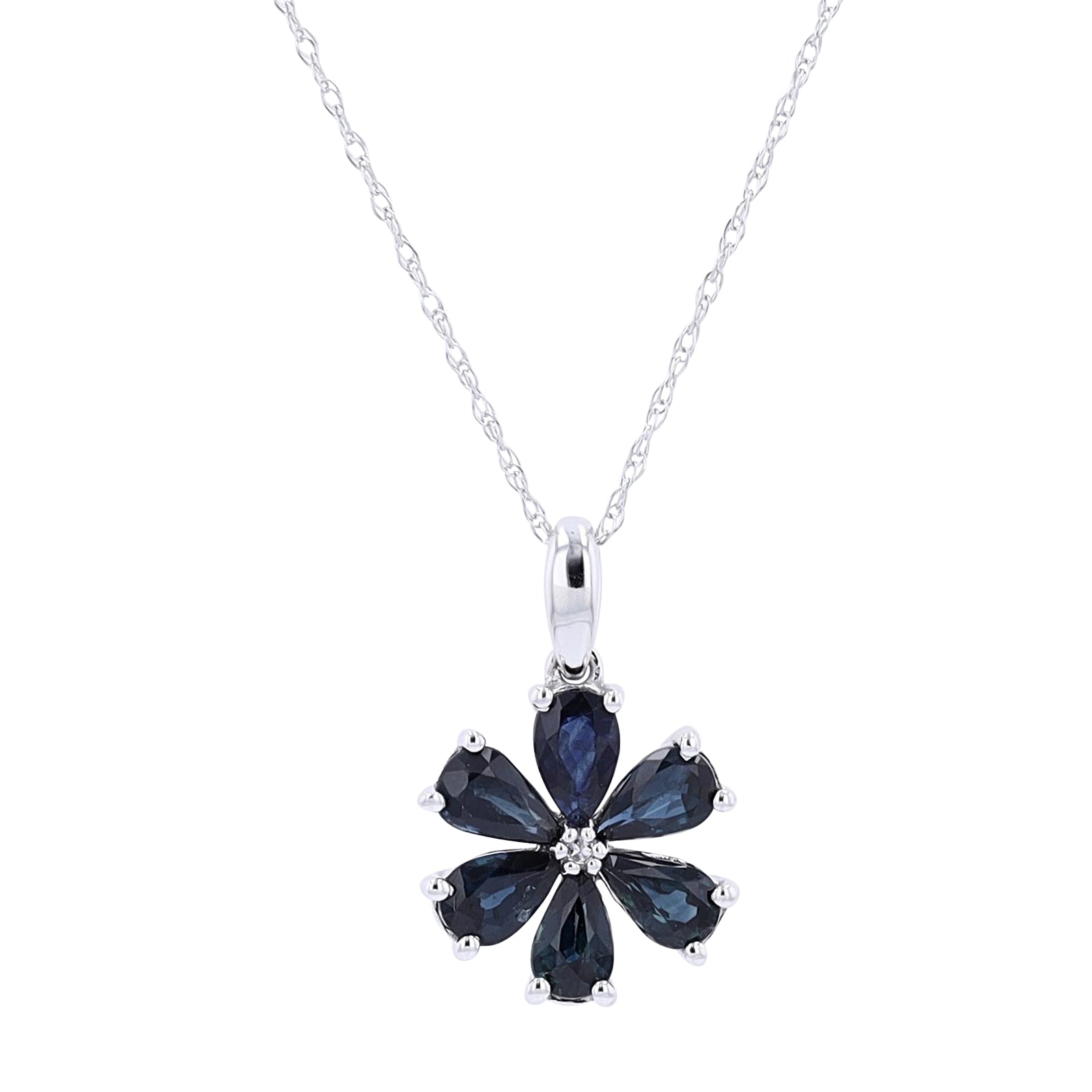 10K Gemstone Flower Pendant<p><strong>More Colors Available</p></strong>