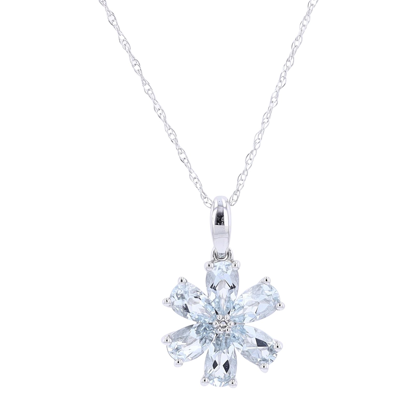 10K Gemstone Flower Pendant<p><strong>More Colors Available</p></strong>