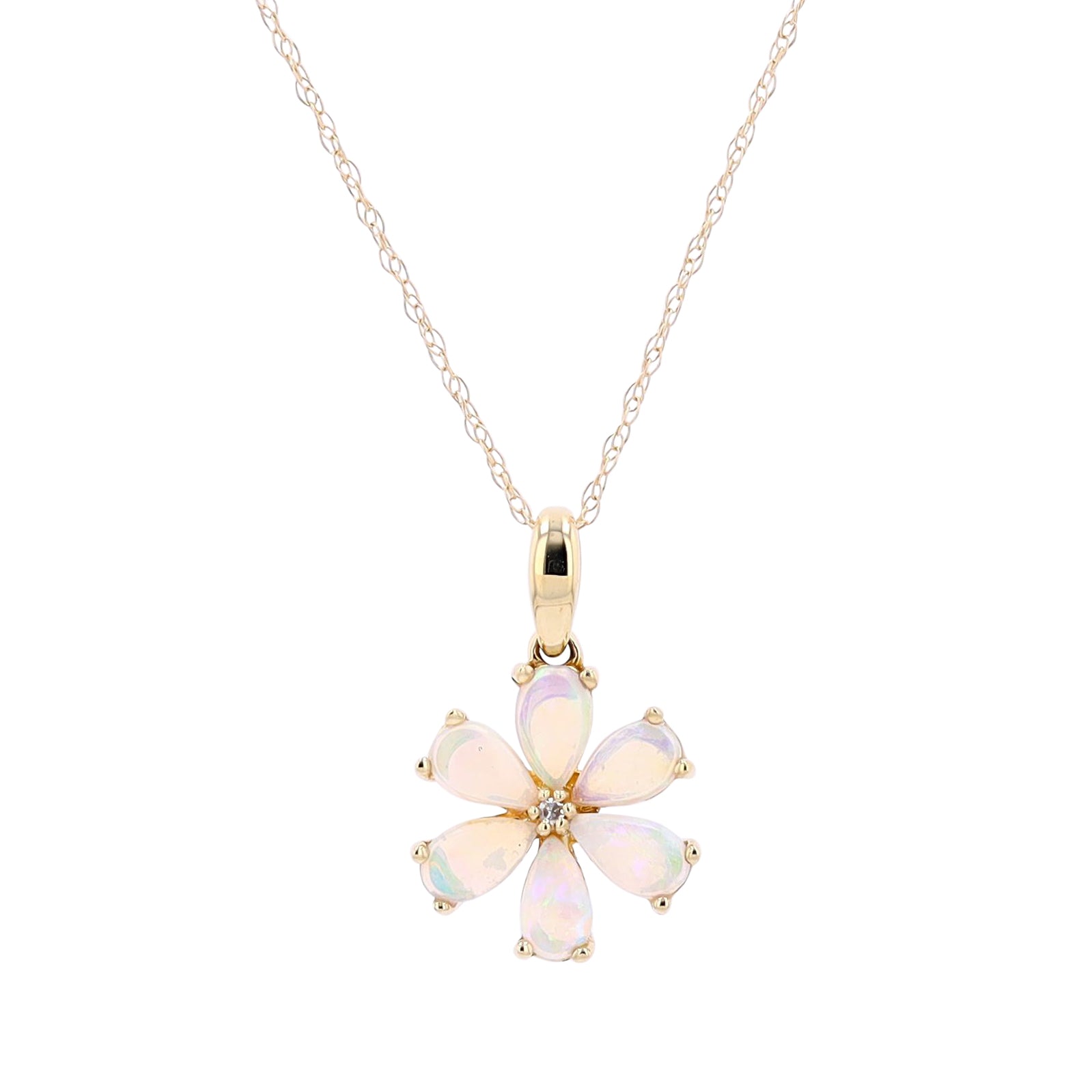 10K Gemstone Flower Pendant<p><strong>More Colors Available</p></strong>