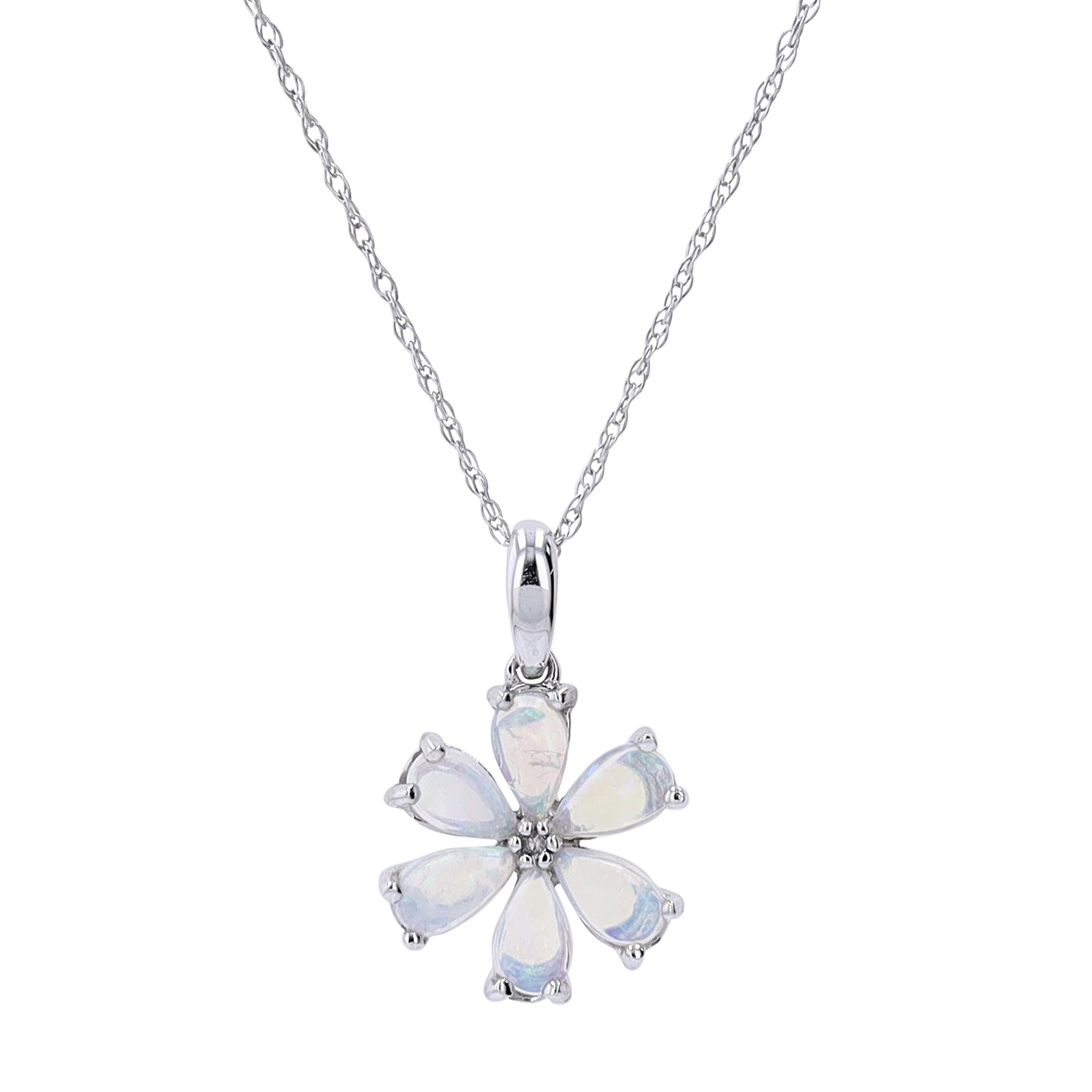 10K Gemstone Flower Pendant<p><strong>More Colors Available</p></strong>