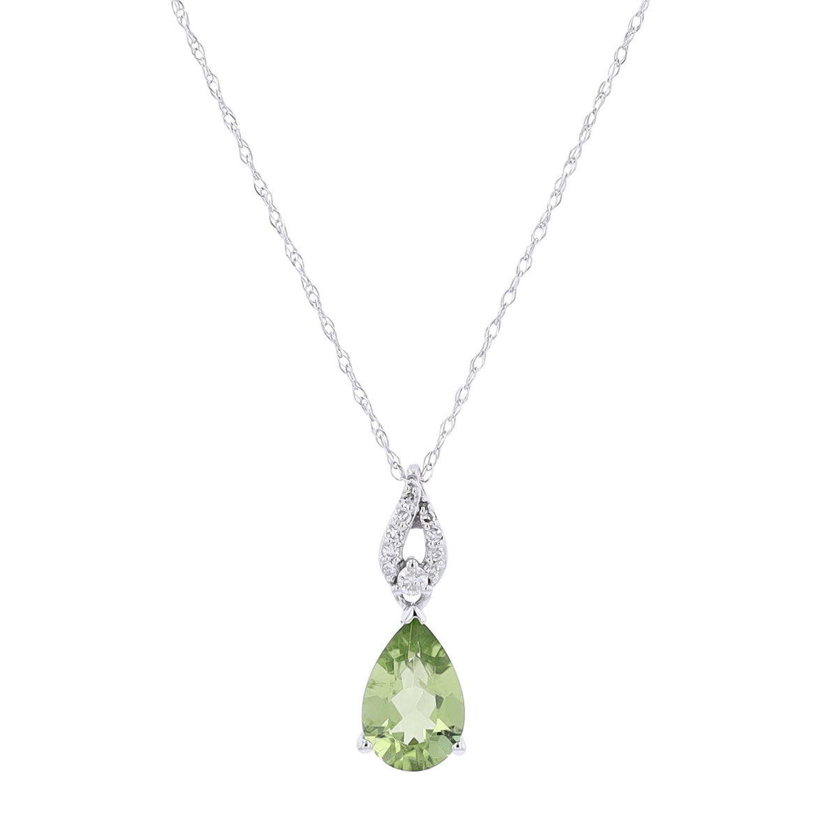 14K Gemstone & Diamond Pendant<p><strong>More Colors Available</p></strong>