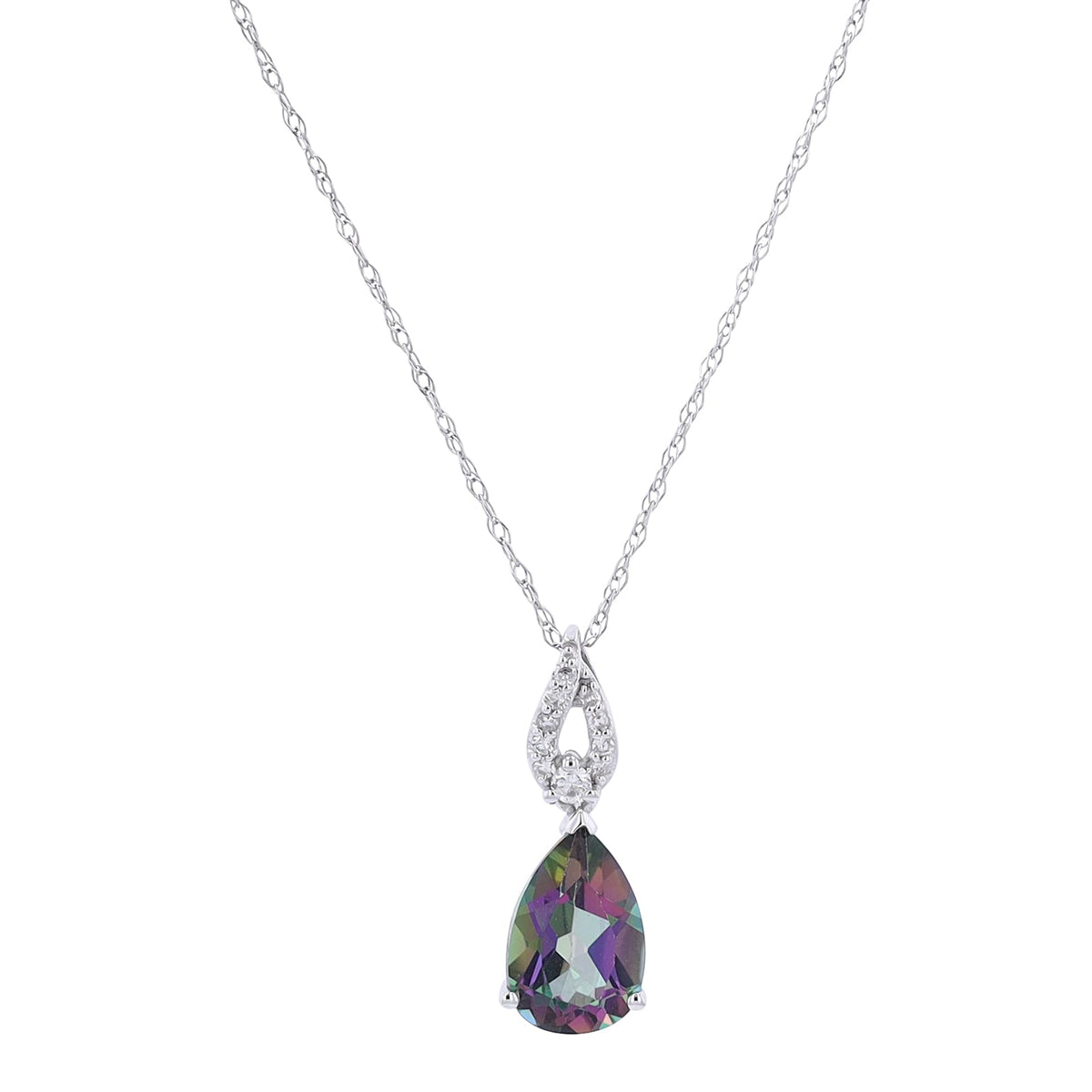 14K Gemstone & Diamond Pendant<p><strong>More Colors Available</p></strong>