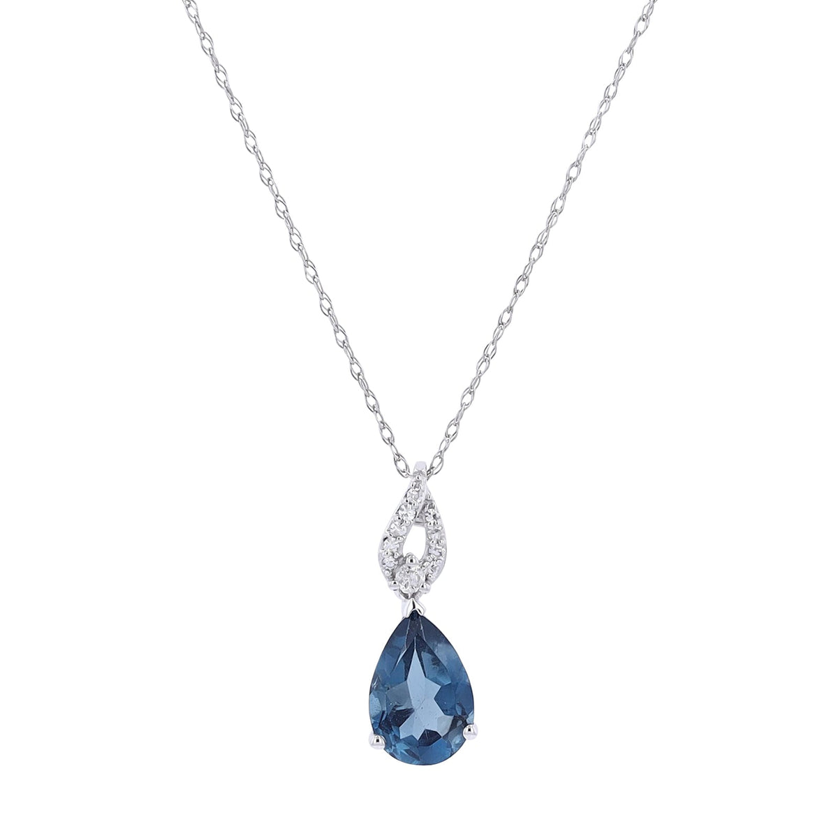 14K Gemstone & Diamond Pendant<p><strong>More Colors Available</p></strong>