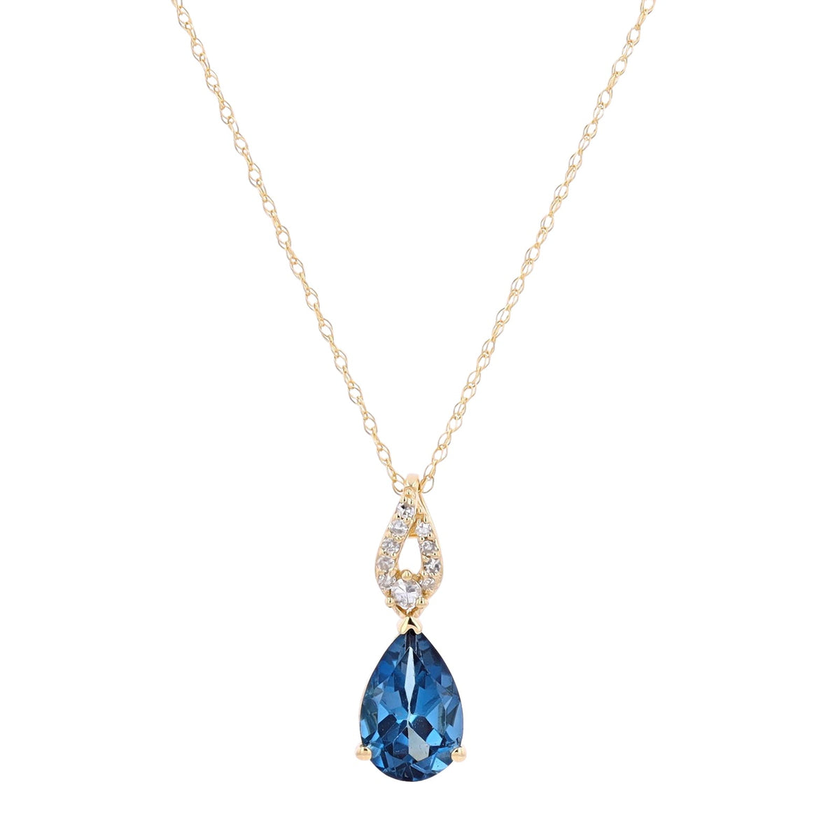 14K Gemstone & Diamond Pendant<p><strong>More Colors Available</p></strong>