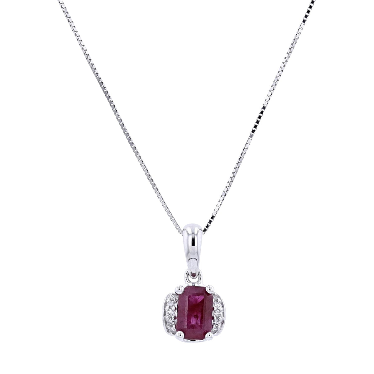 14K Gemstone & Diamond Pendant<p><strong>More Colors Available</p></strong>