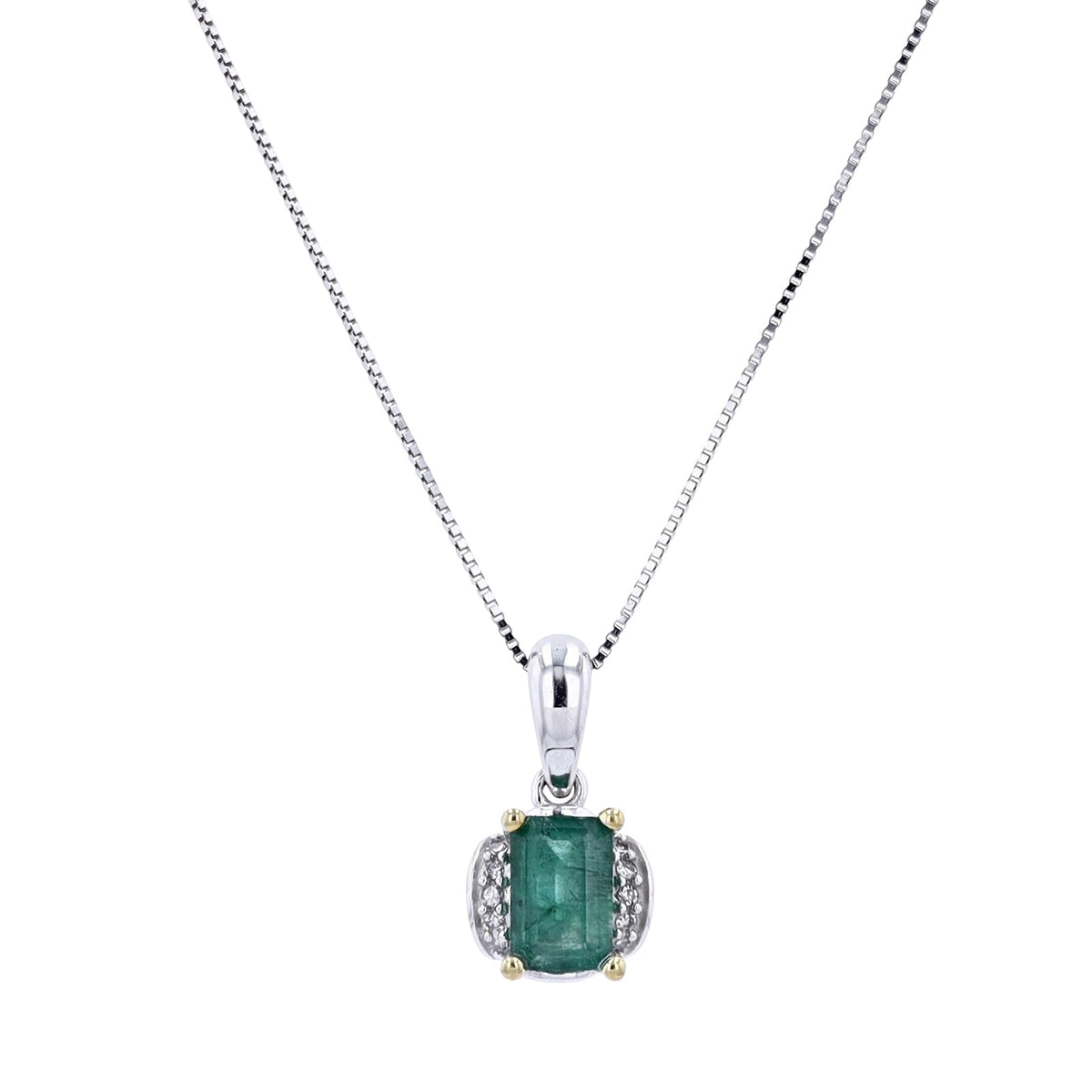 14K Gemstone & Diamond Pendant<p><strong>More Colors Available</p></strong>
