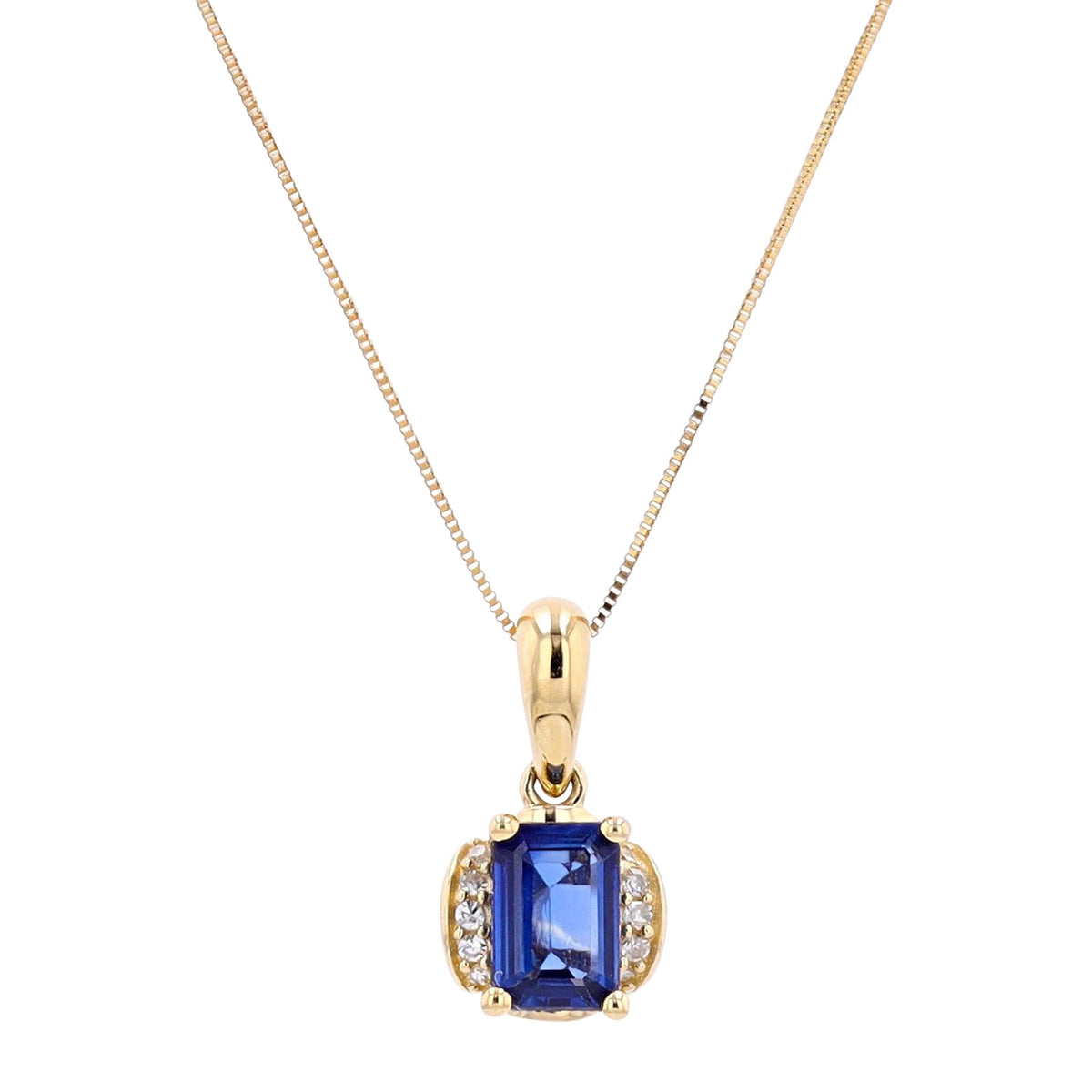 14K Gemstone & Diamond Pendant<p><strong>More Colors Available</p></strong>