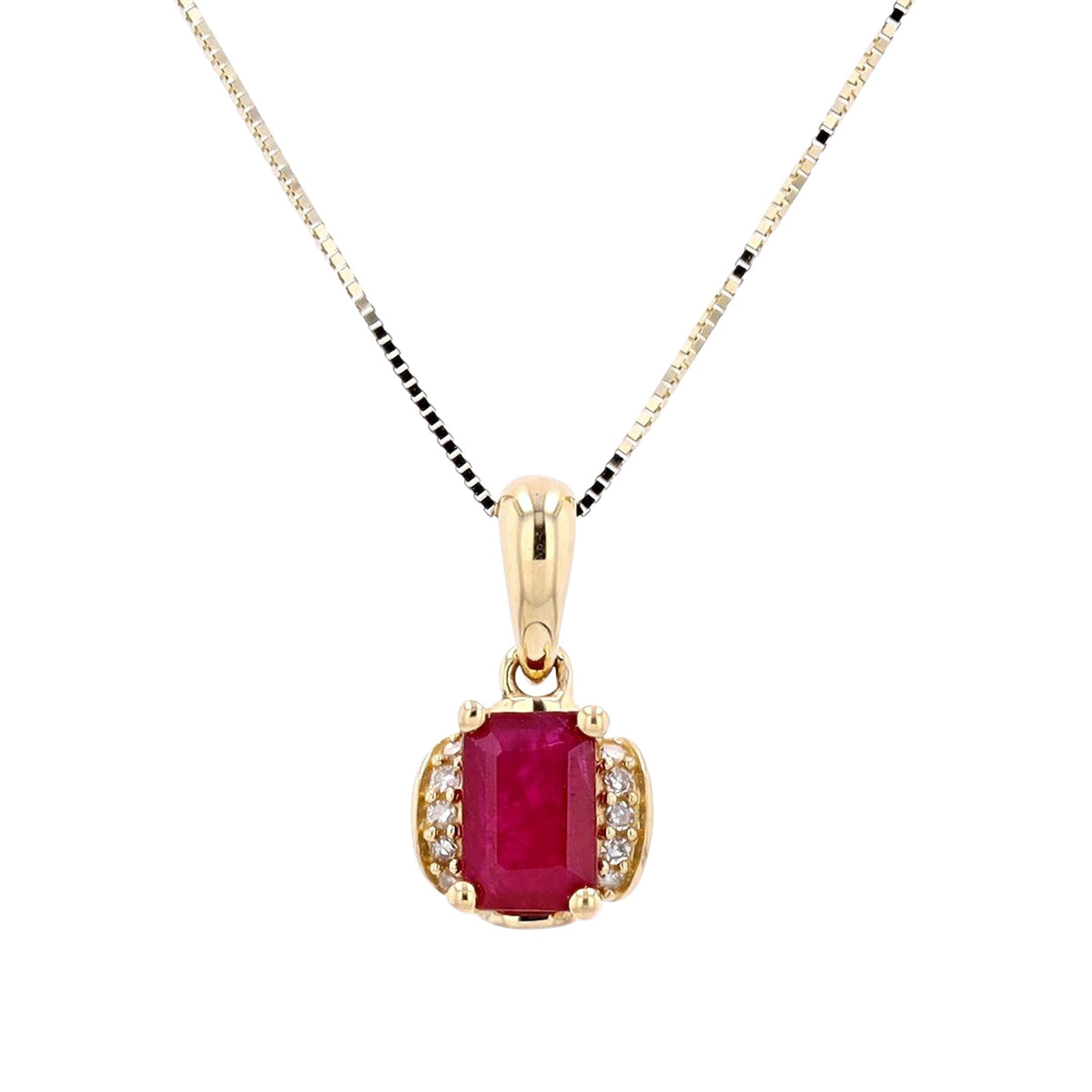 14K Gemstone & Diamond Pendant<p><strong>More Colors Available</p></strong>