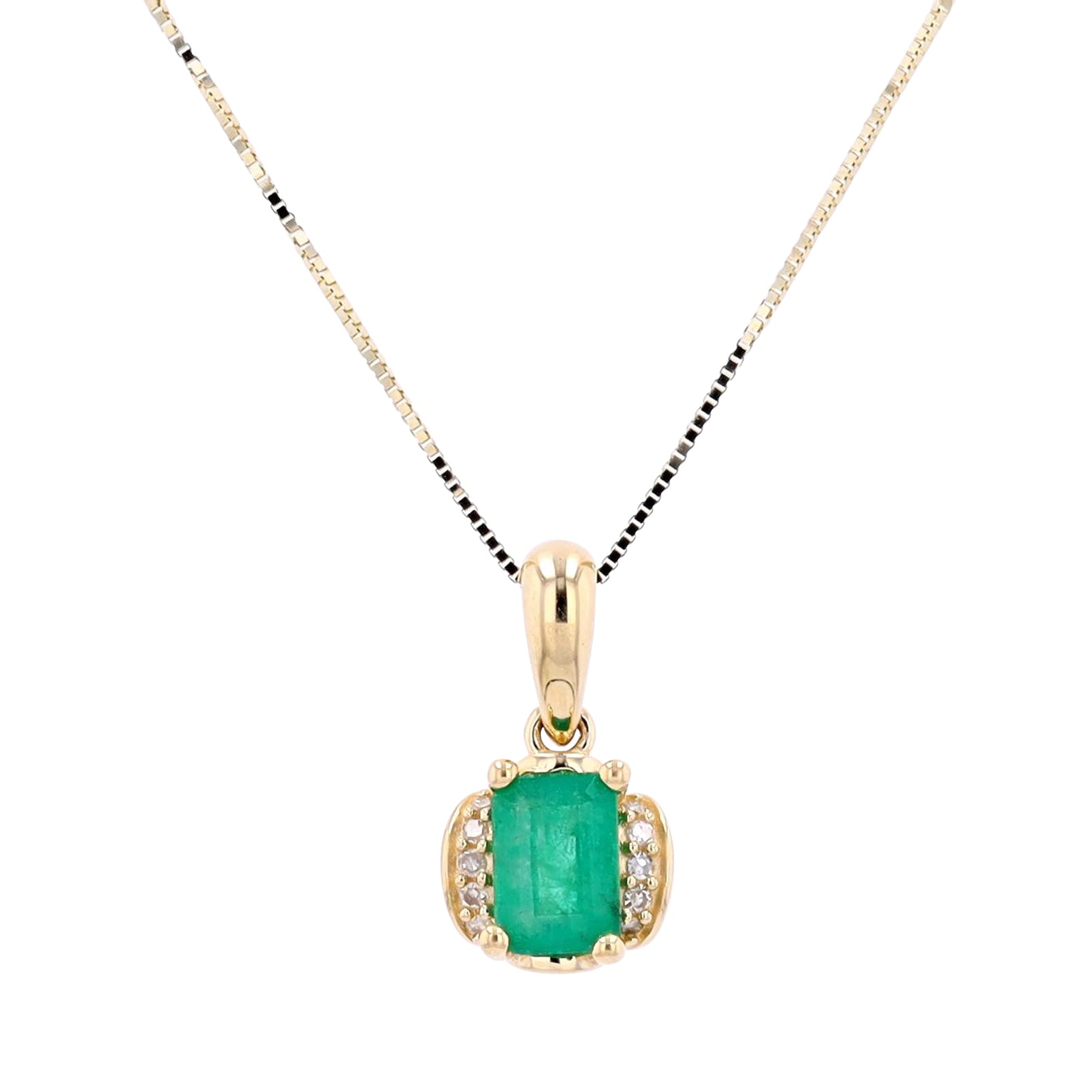 14K Gemstone & Diamond Pendant<p><strong>More Colors Available</p></strong>