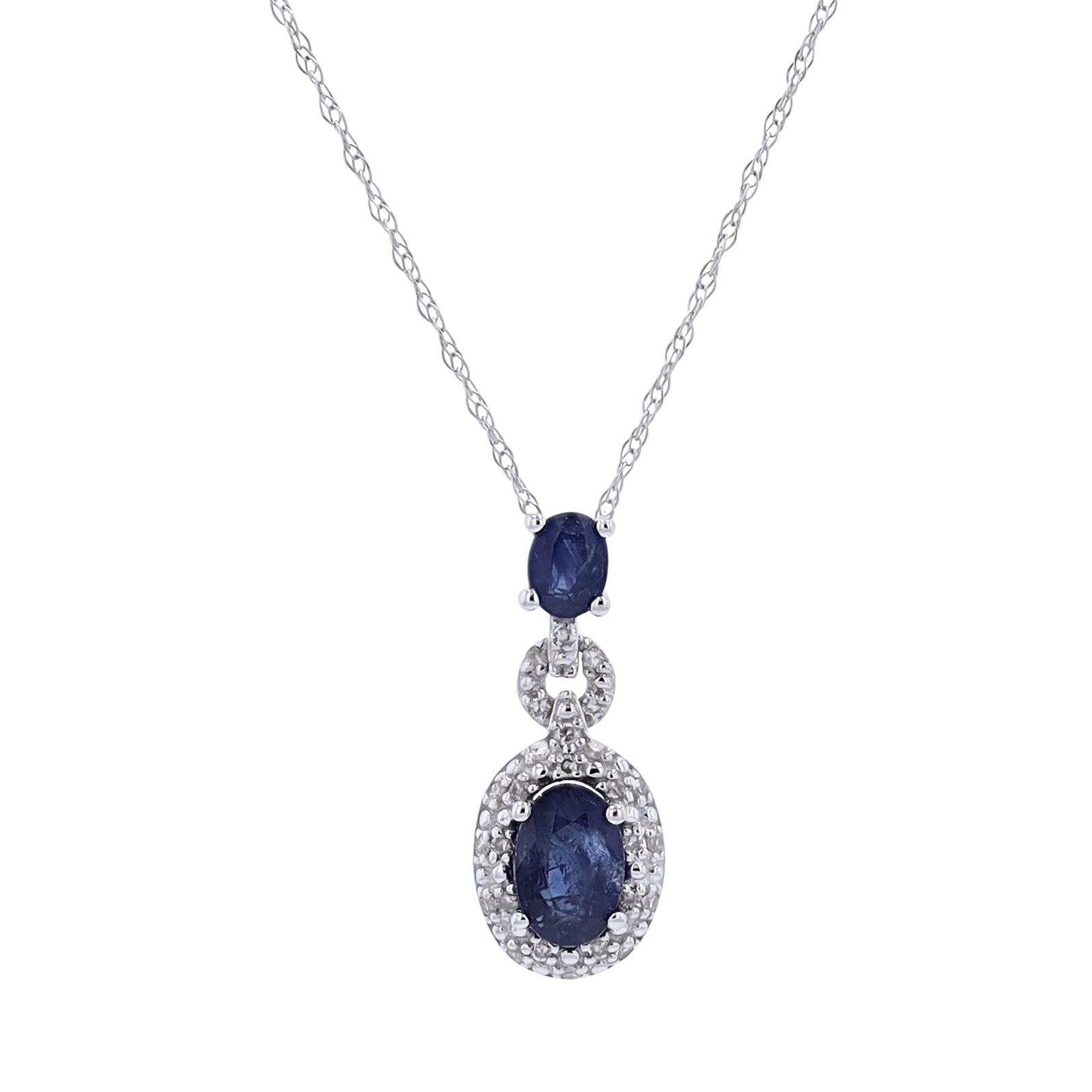 14K Gemstone & Diamond Halo Pendant<p><strong>More Colors Available</p></strong>