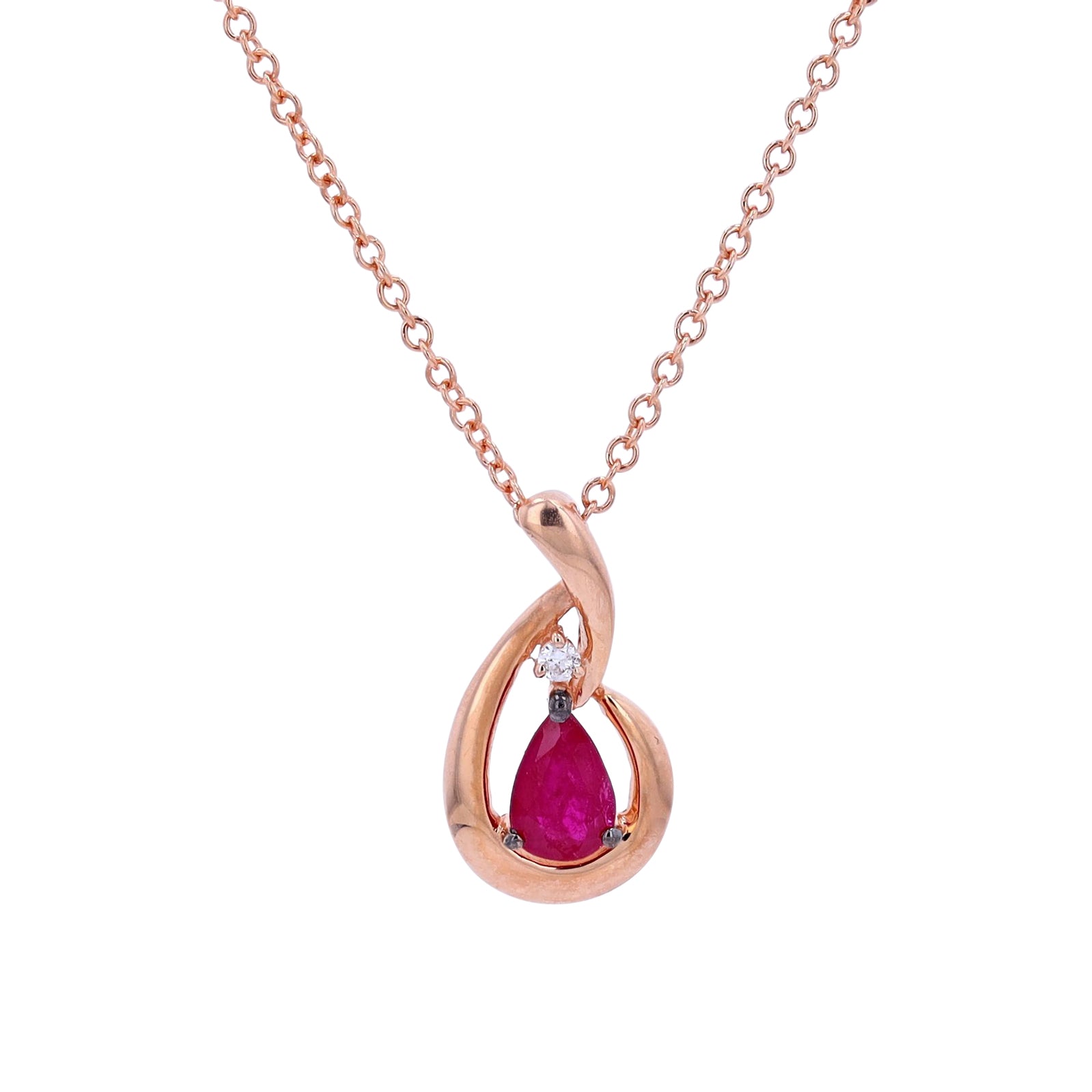 14K EFFY RG Ruby Pendant