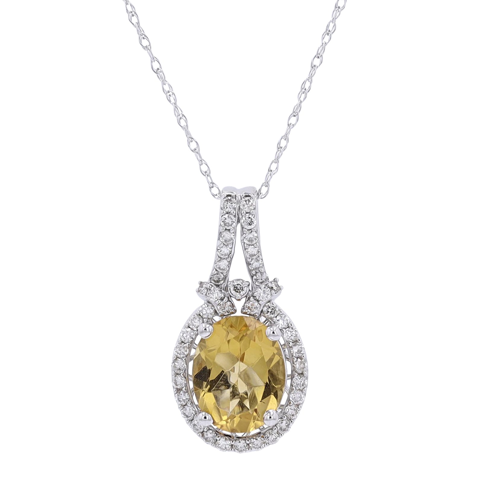 10K Citrine Oval Pendant<p><strong>More Colors Available</p></strong>