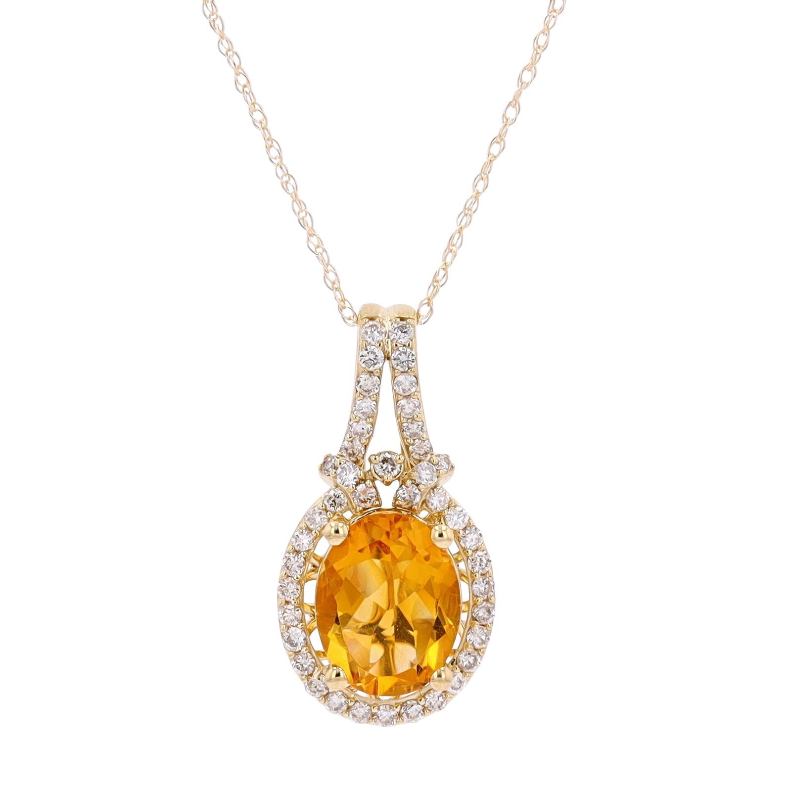 10K Citrine Oval Pendant<p><strong>More Colors Available</p></strong>