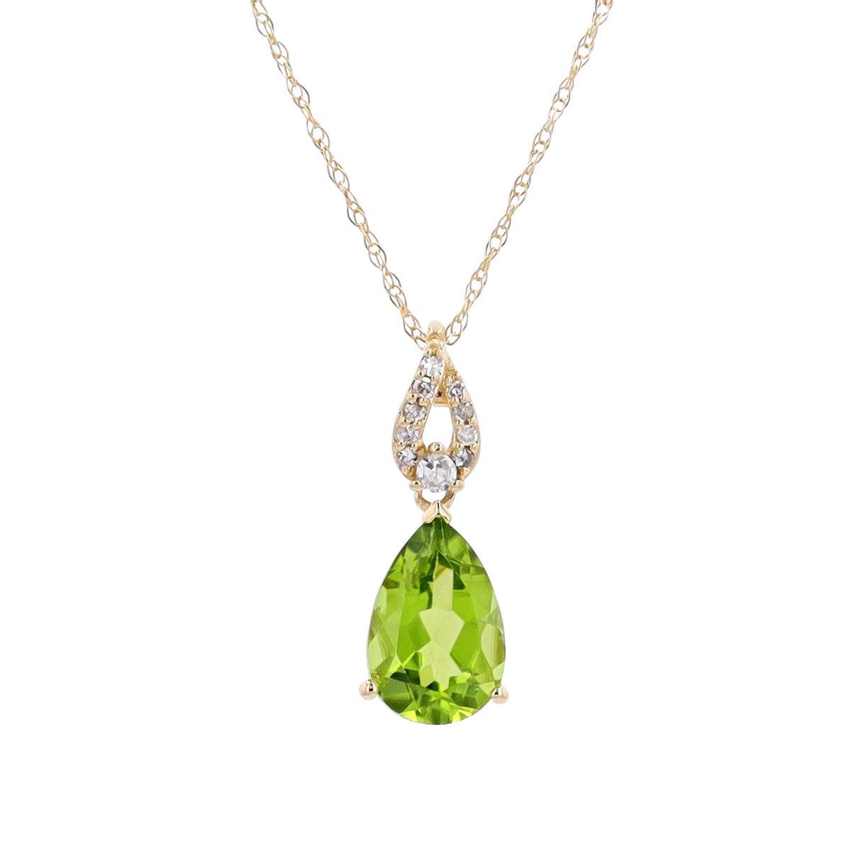 14K Gemstone & Diamond Pendant<p><strong>More Colors Available</p></strong>