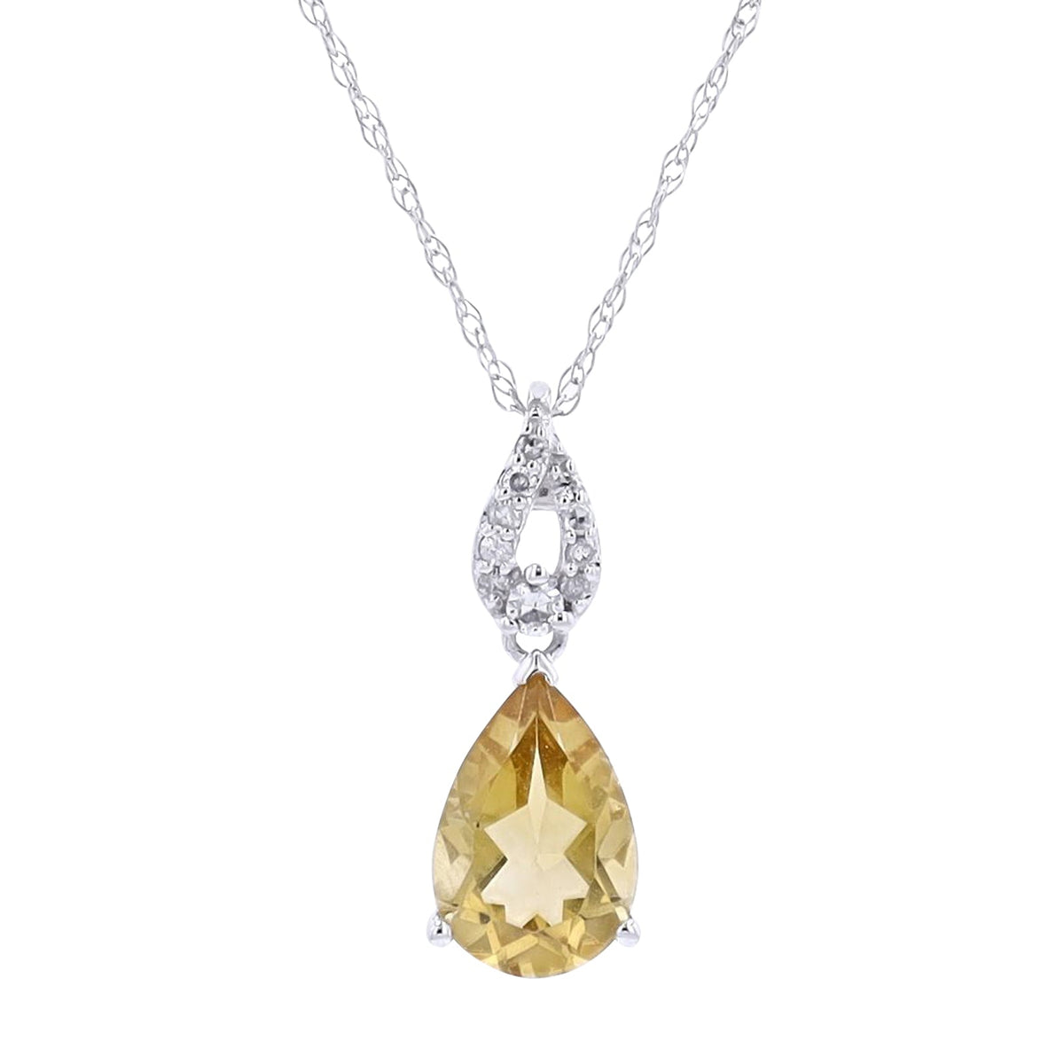 14K Gemstone & Diamond Pendant<p><strong>More Colors Available</p></strong>