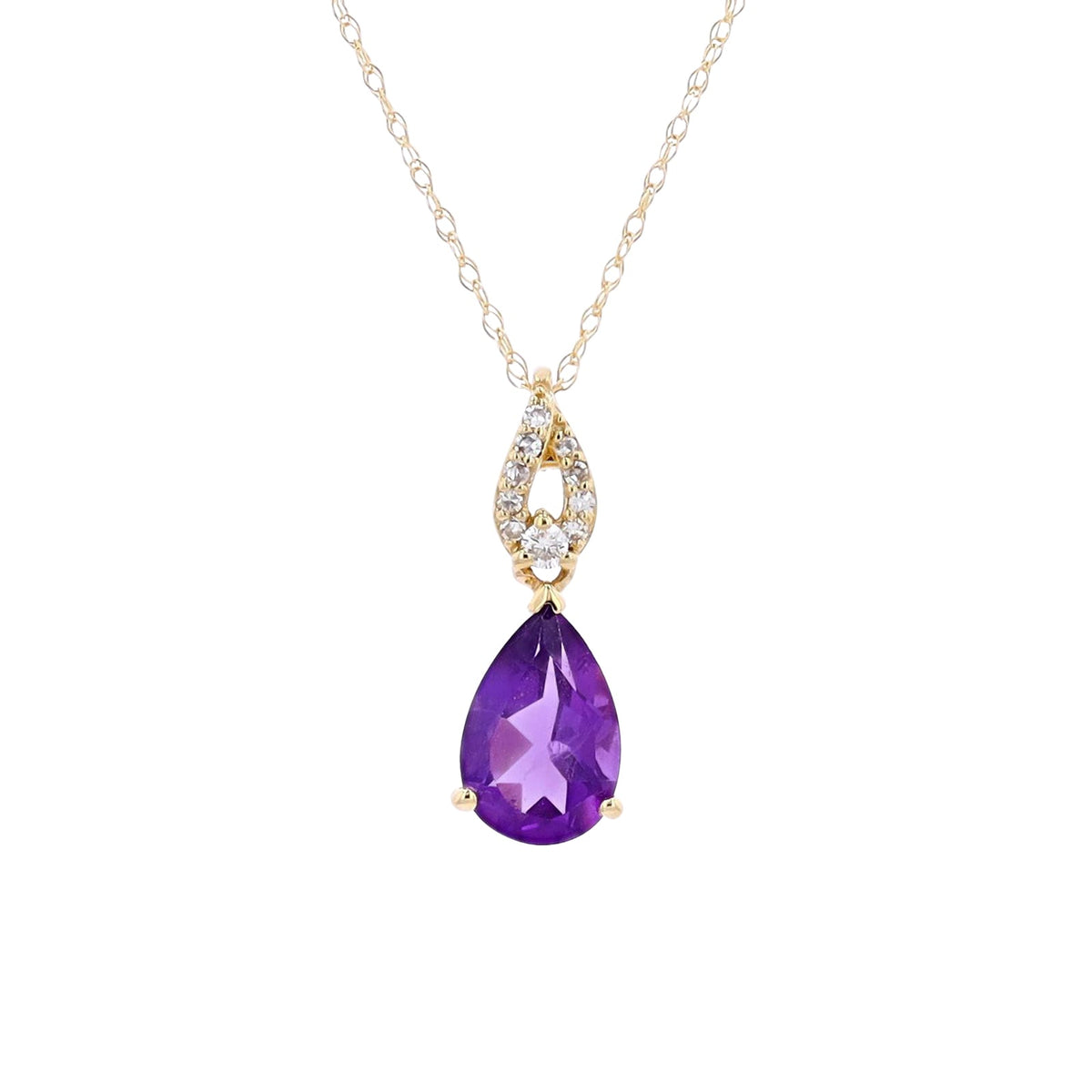 14K Gemstone & Diamond Pendant<p><strong>More Colors Available</p></strong>