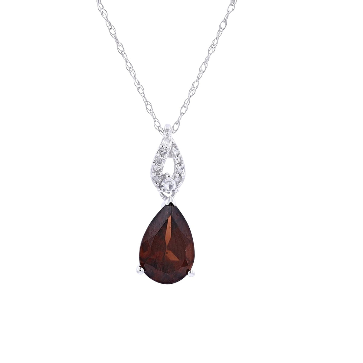 14K Gemstone & Diamond Pendant<p><strong>More Colors Available</p></strong>