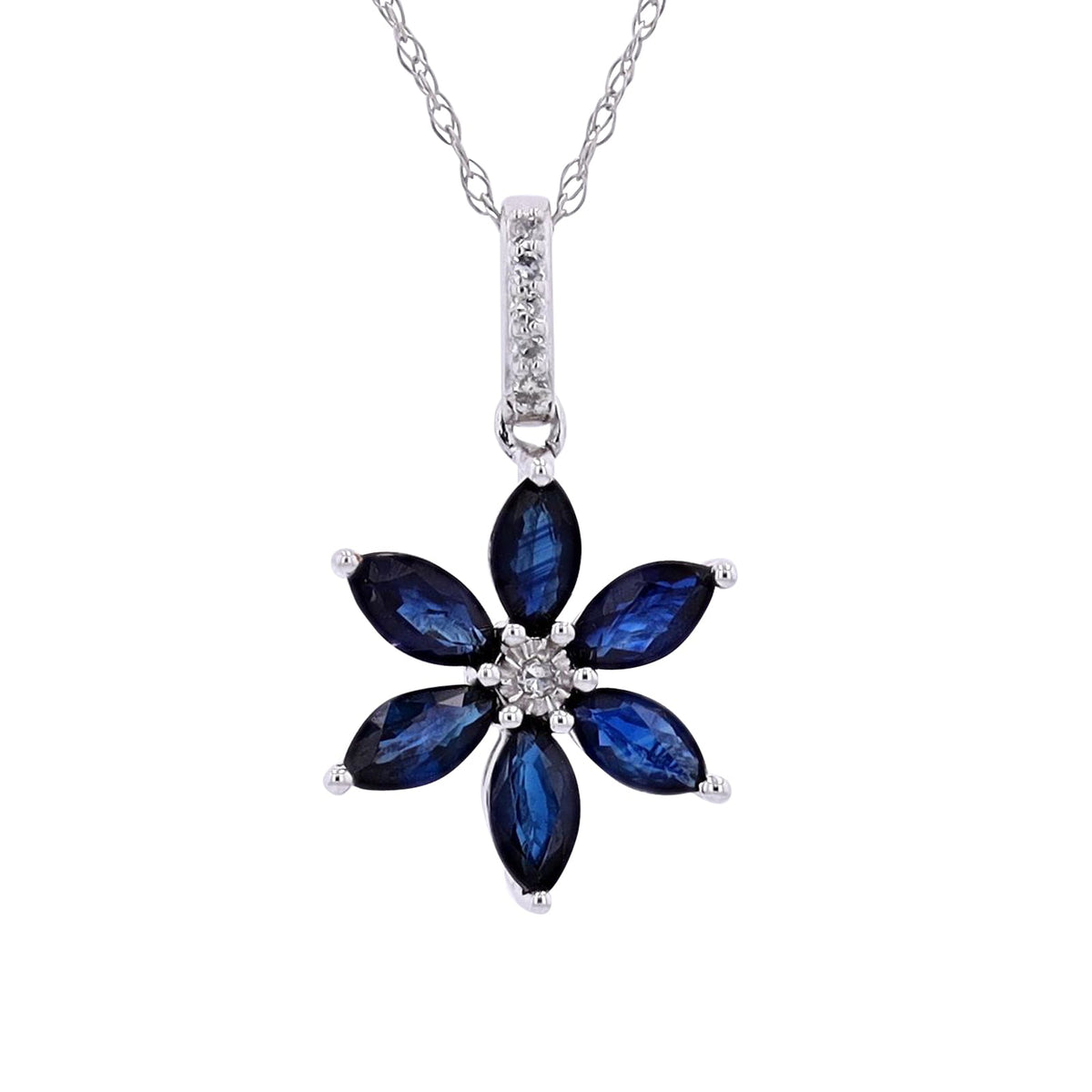 14K Gemstone Flower Pendant<p><strong>More Colors Available</p></strong>