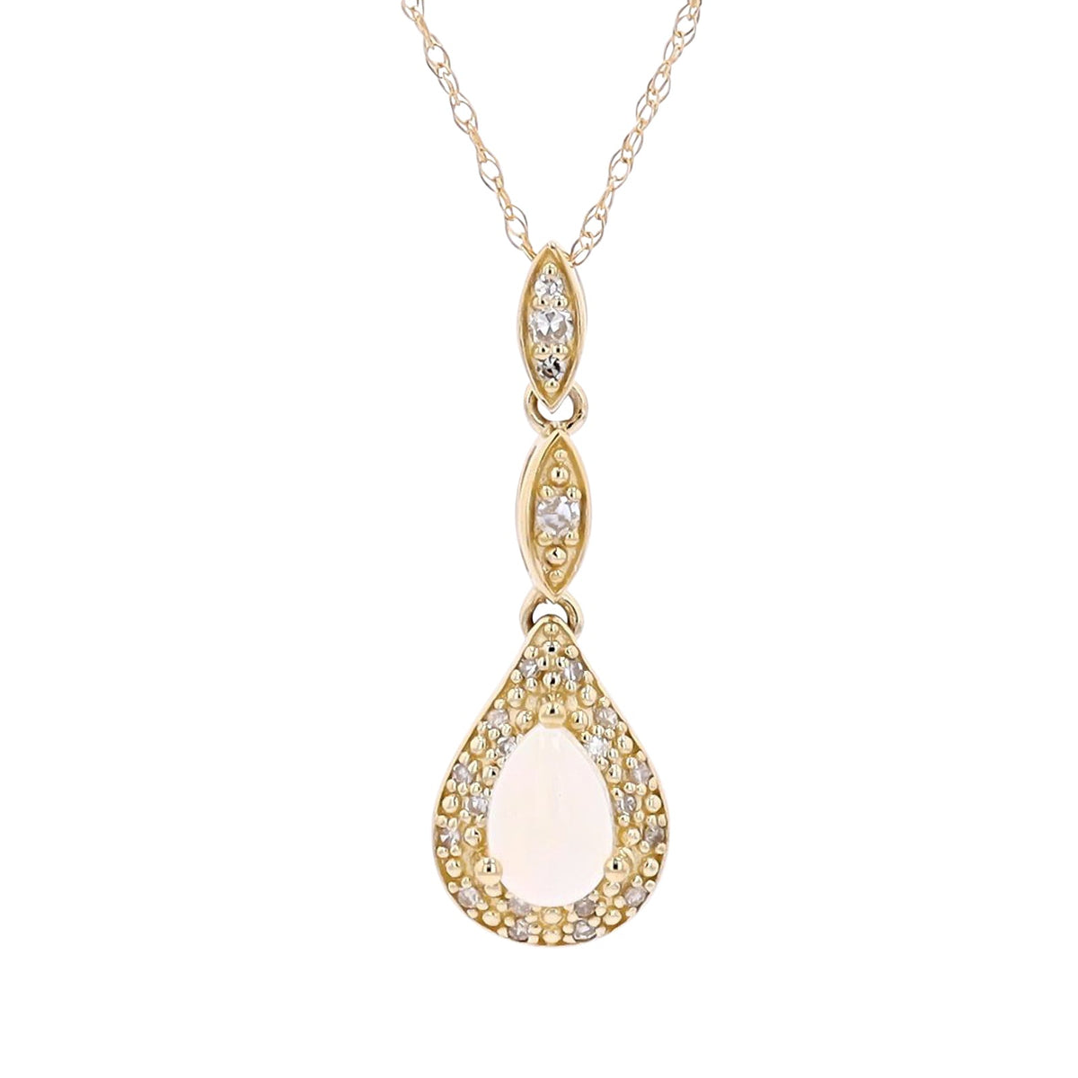 14K Gemstone Drop Pendant<p><strong>More Colors Available</p></strong>