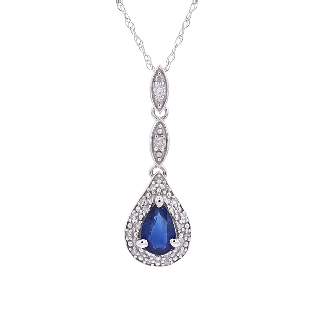 14K Gemstone Drop Pendant<p><strong>More Colors Available</p></strong>