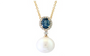 14K EFFY YG Pearl Drop Pendant